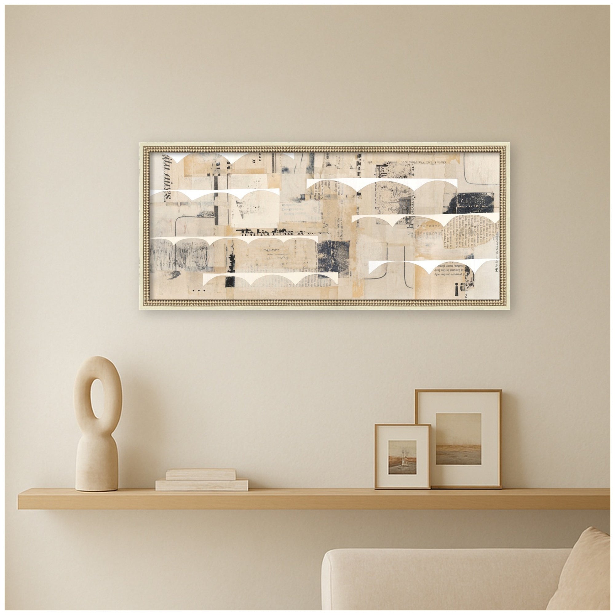 Revolved Half Moon Panel by Felicia Dadak Framed Mounted Canvas Wall Art Print