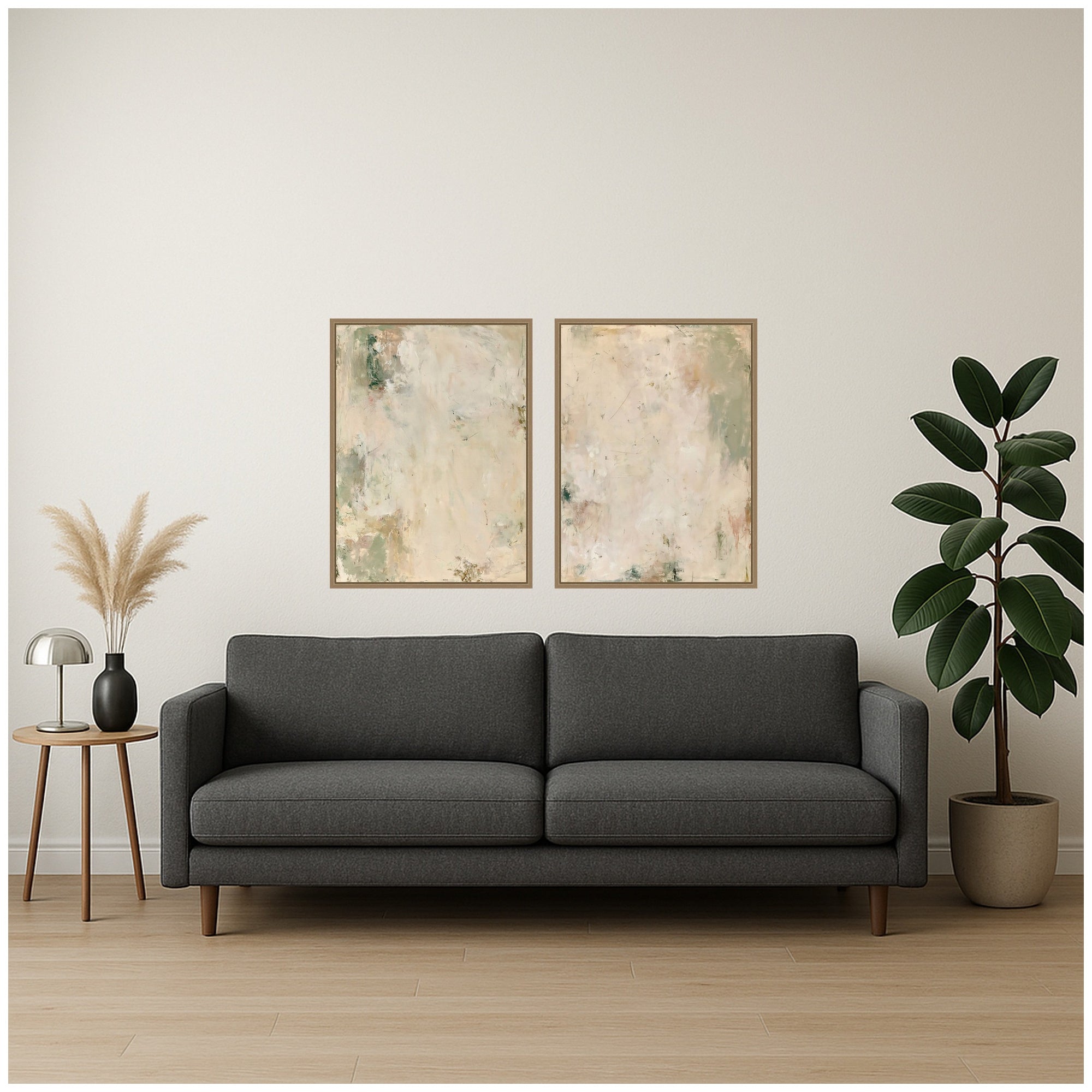 Framed Canvas Sylvie Dark Gold 2 Piece Set 18x24 6