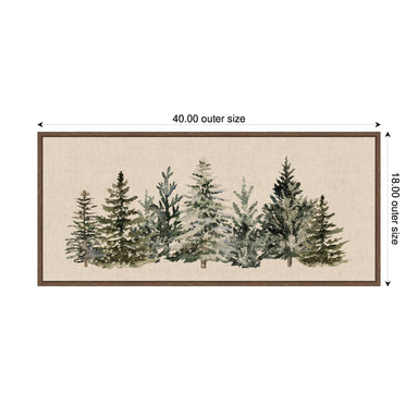 Framed Canvas Sylvie Walnut 40x18 2