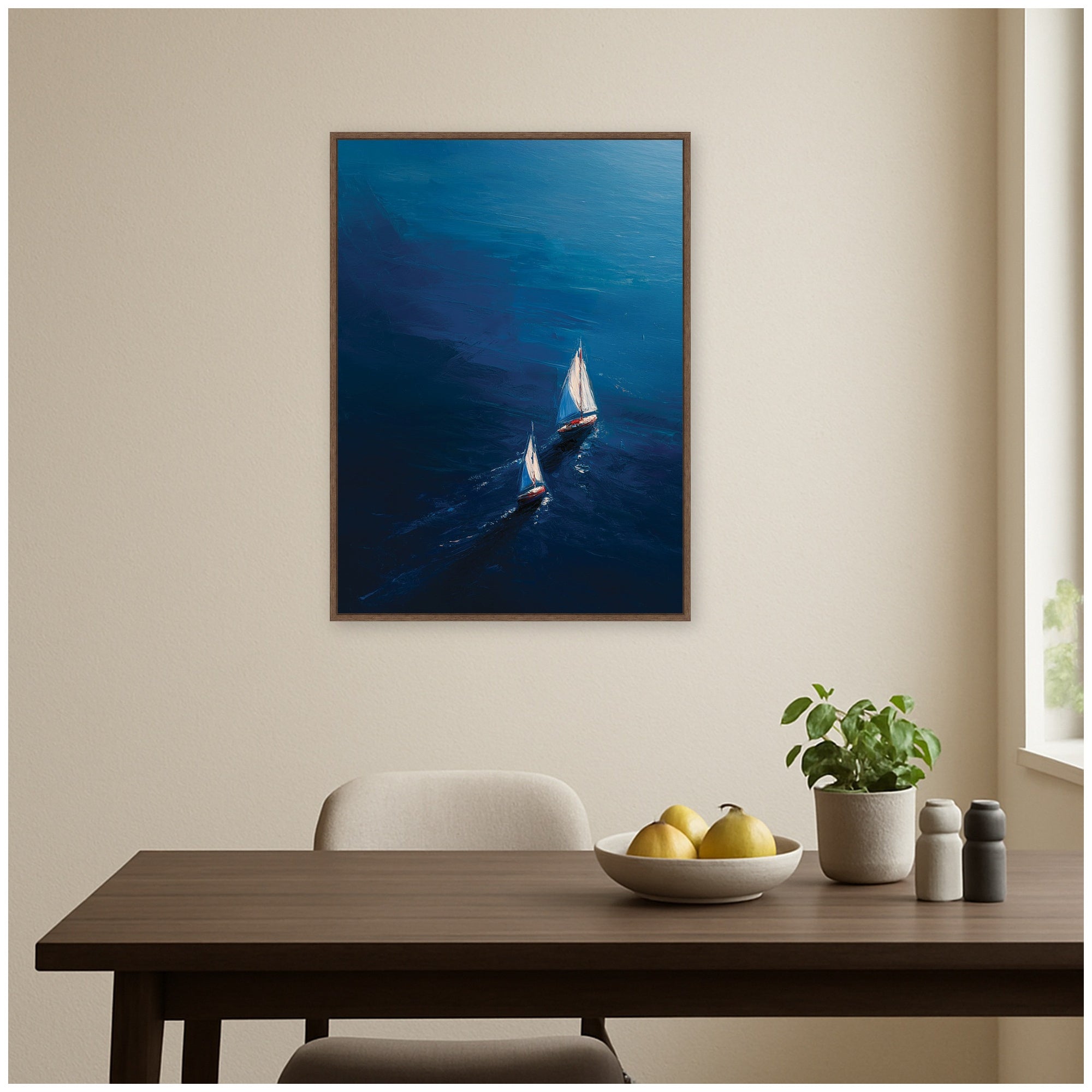 Framed Canvas 28x38 Sylvie Walnut 5