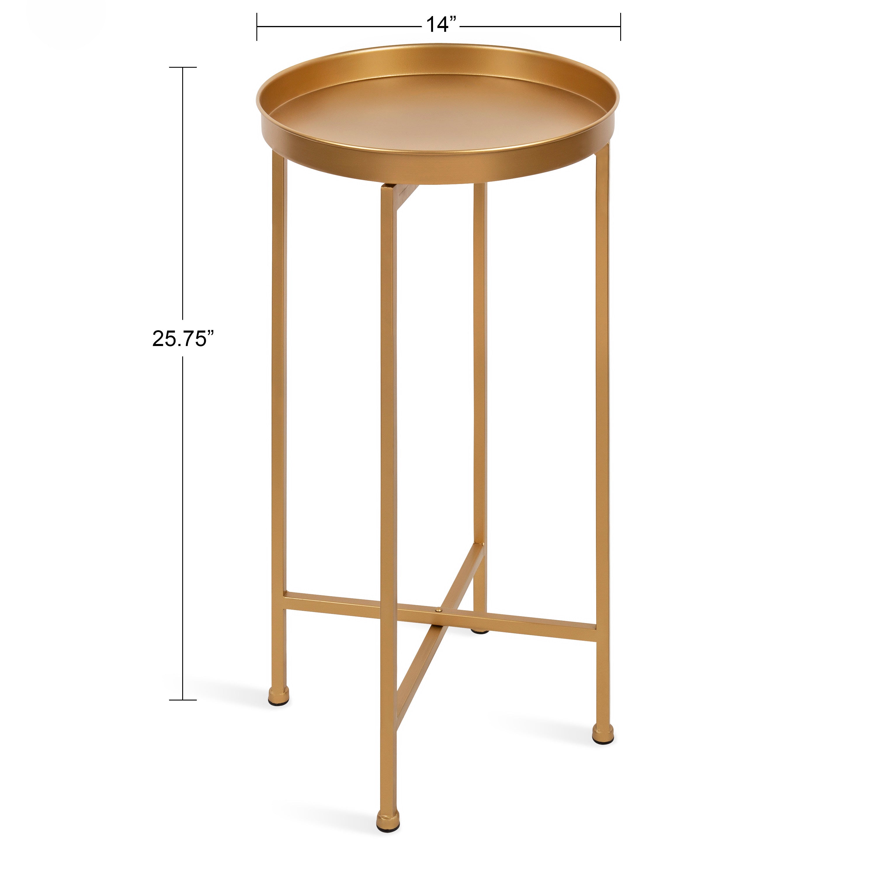 Tea Table Gold 14x14x26 2
