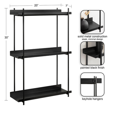 Accent Shelf Black 20x7x30 2