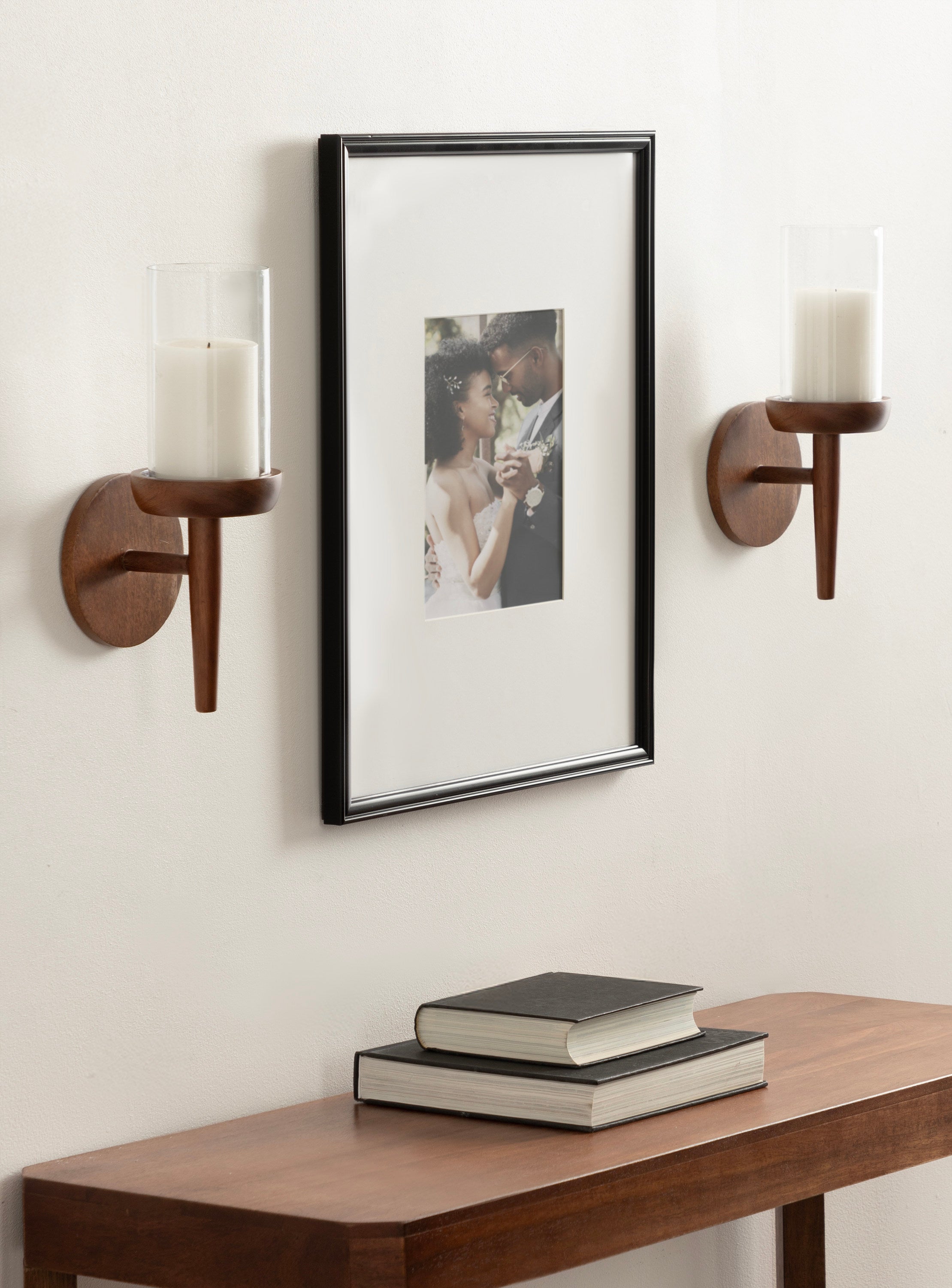Shae Wood and Glass Wall Sconce