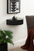 Floating Side Table Black 20x11x6 8