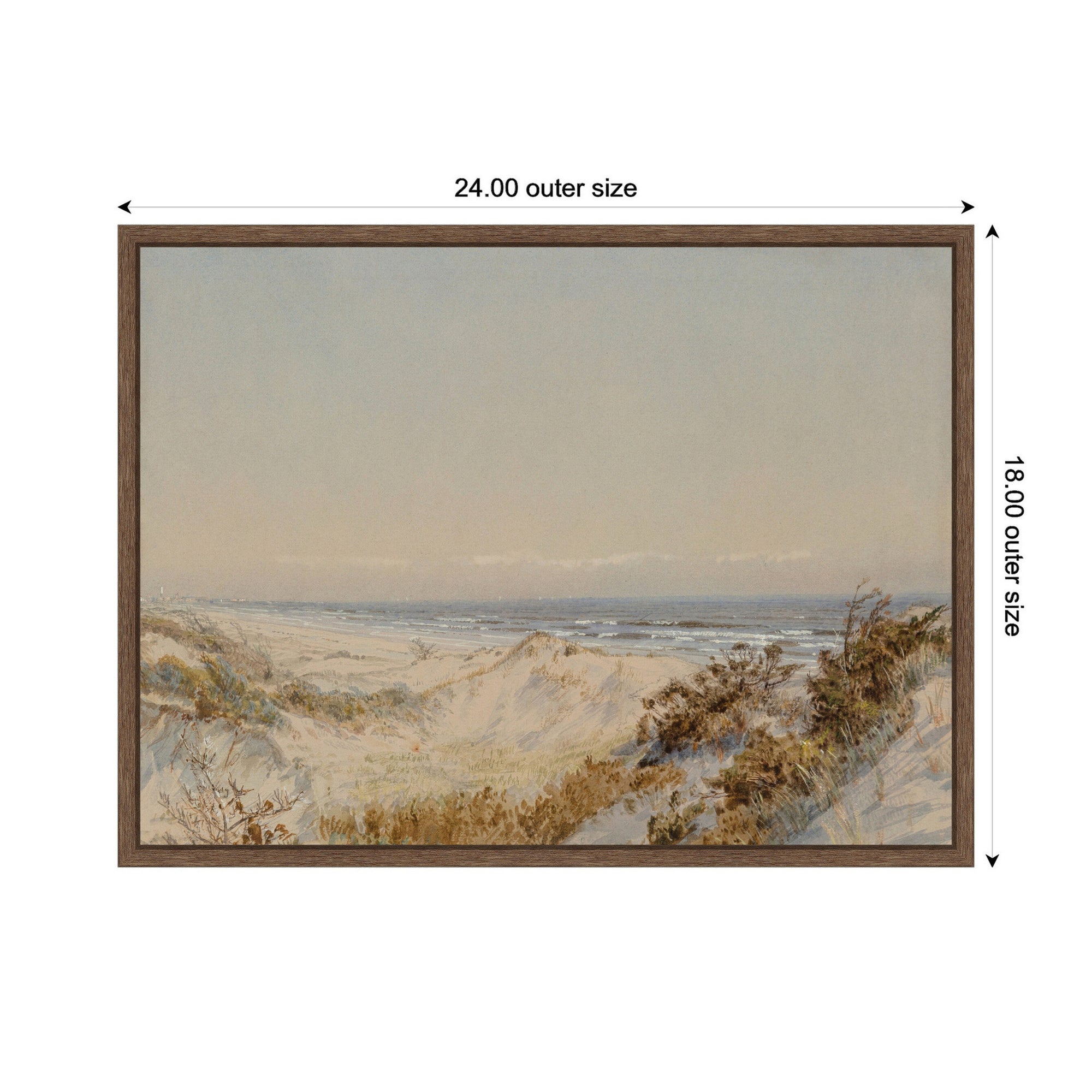 Framed Canvas Sylvie Walnut 24x18 2