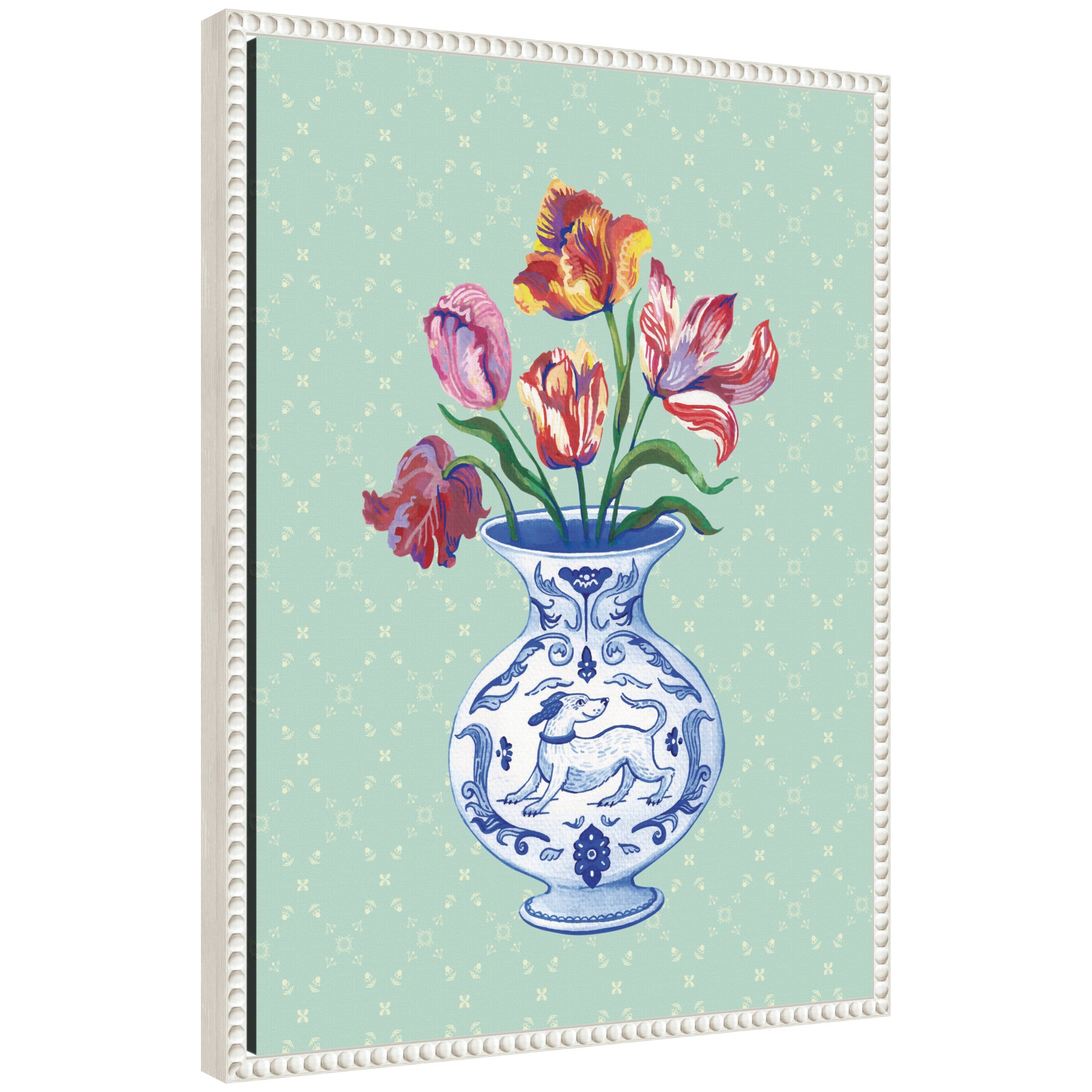 Tulip Vase by Lucia Gianello Framed Canvas Wall Art Print