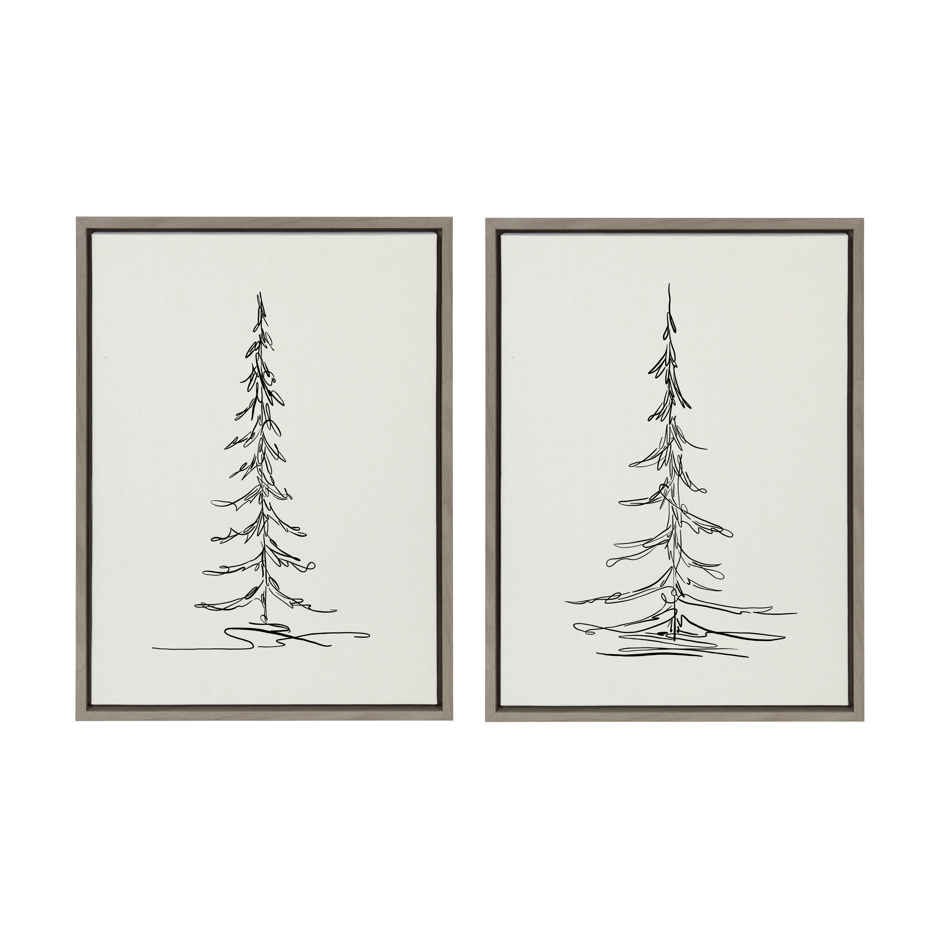 Art Set 2 Piece Set 18x24 Sylvie Graywash 1