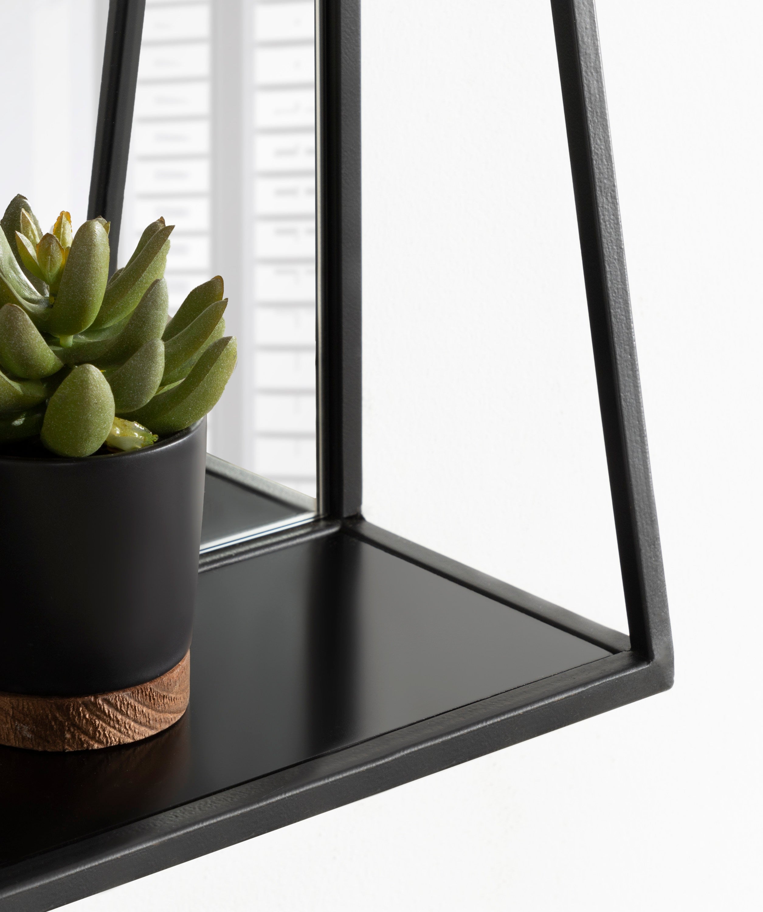 Lintz Metal Framed Mirror with Shelf