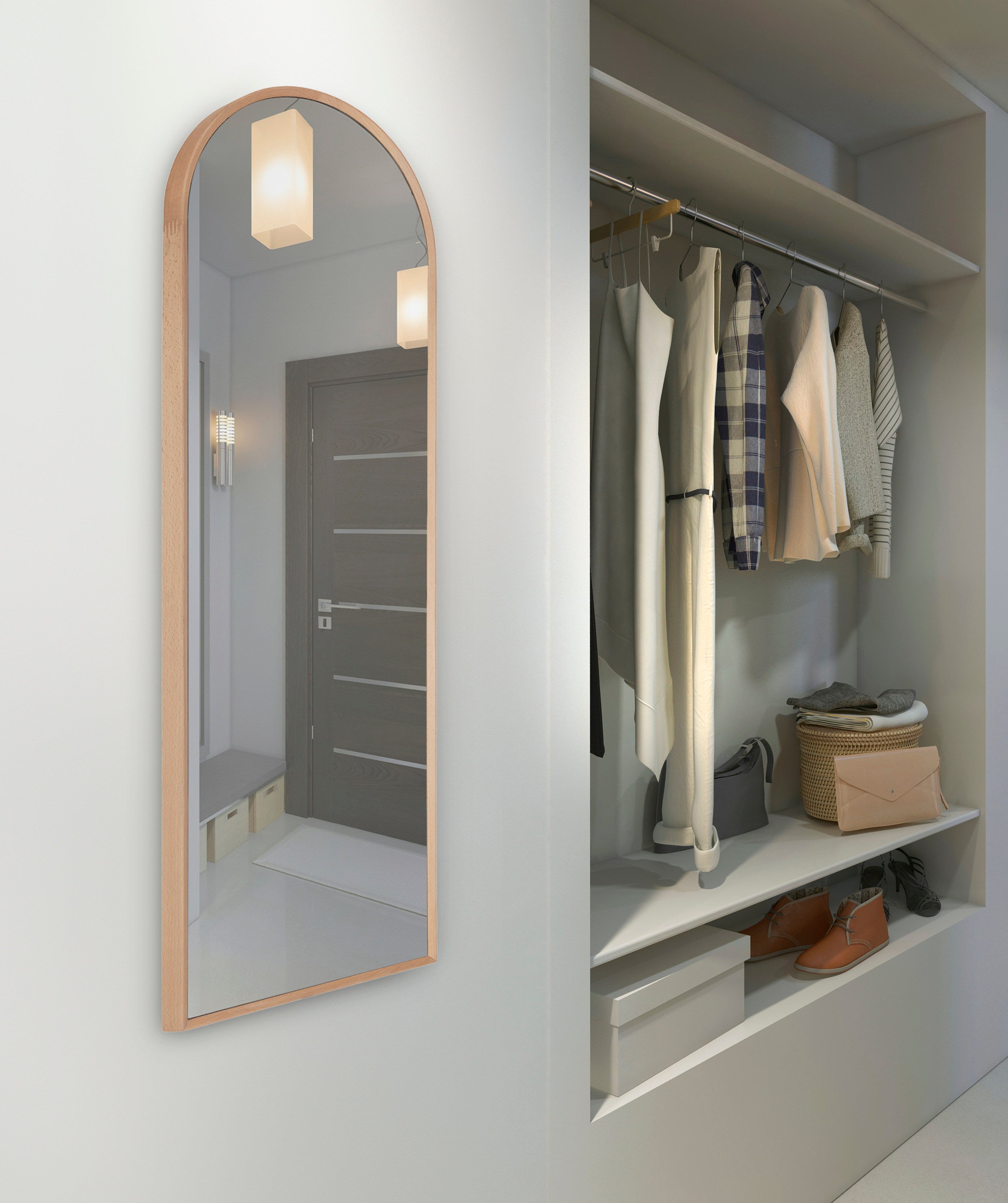 Nordlund Framed Arch Wall Mirror