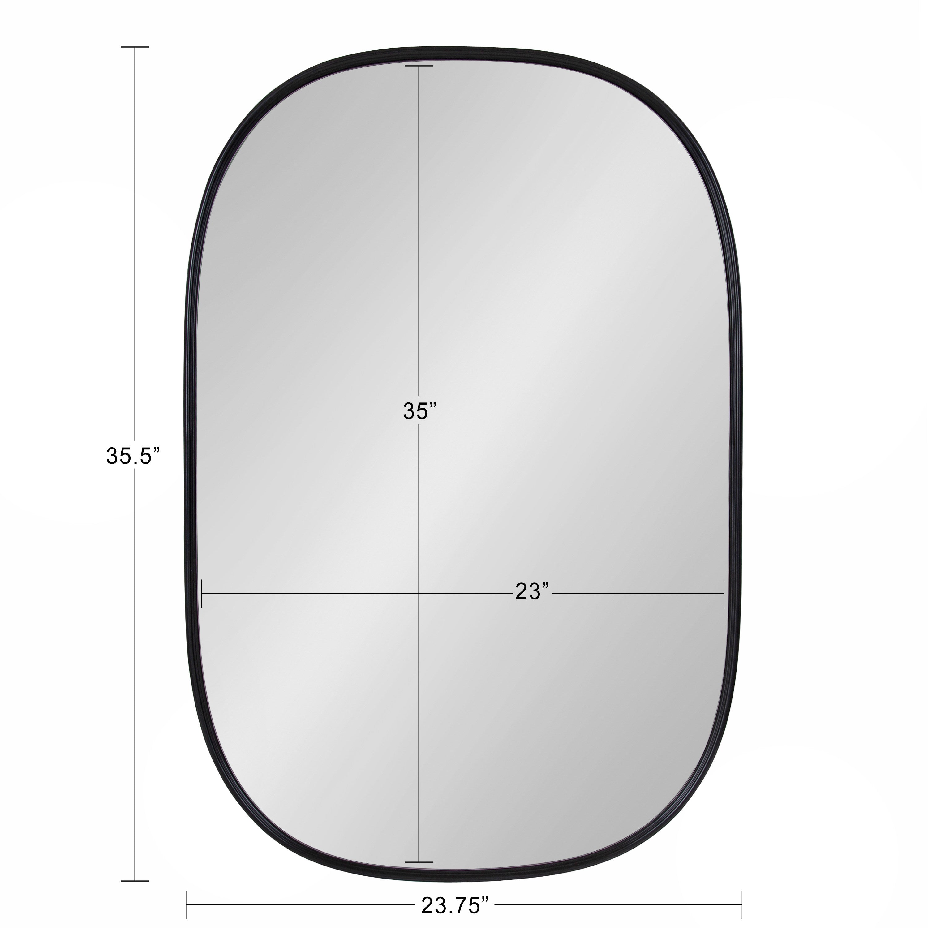 Capsule Mirror Black 24x36 5