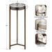 Drink Table Clear Gold 9x9x23 2