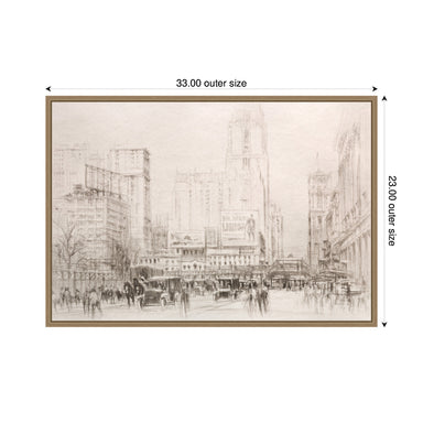 Framed Canvas Sylvie Dark Gold 33x23 2