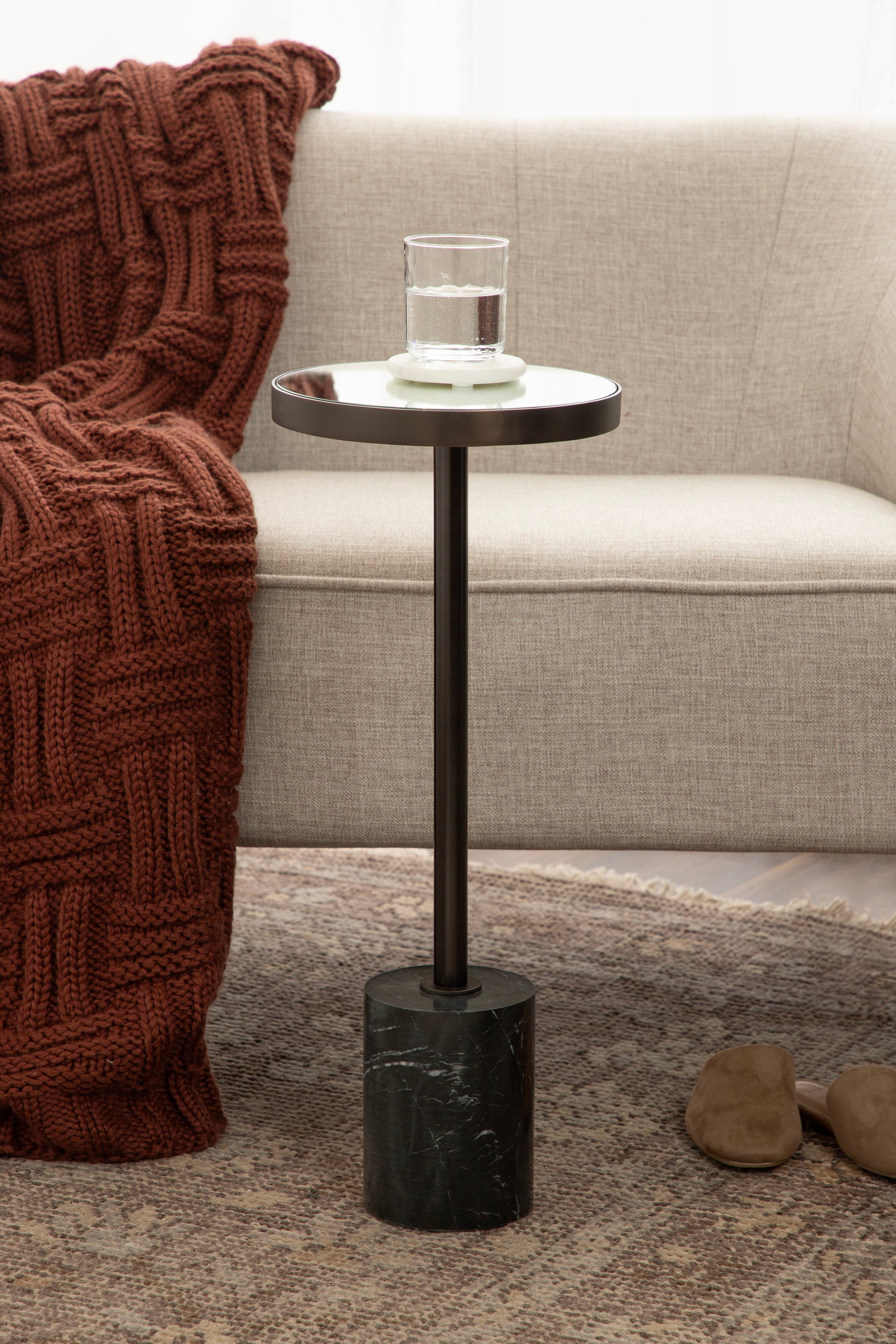 Drink Table Bronze Black 10x10x24 5