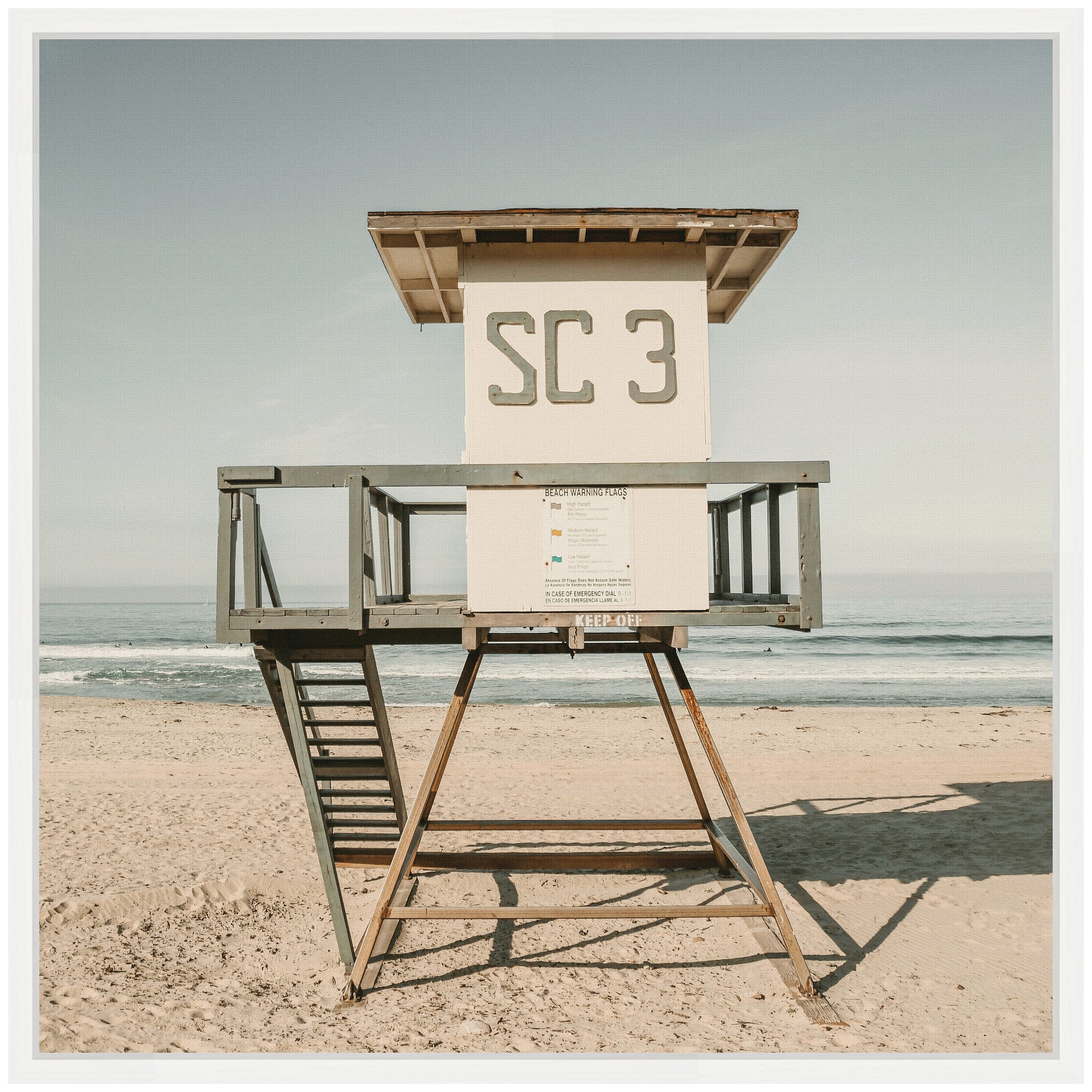 Sylvie SC3 Lifeguard Tower Framed Canvas by Alicia Bock