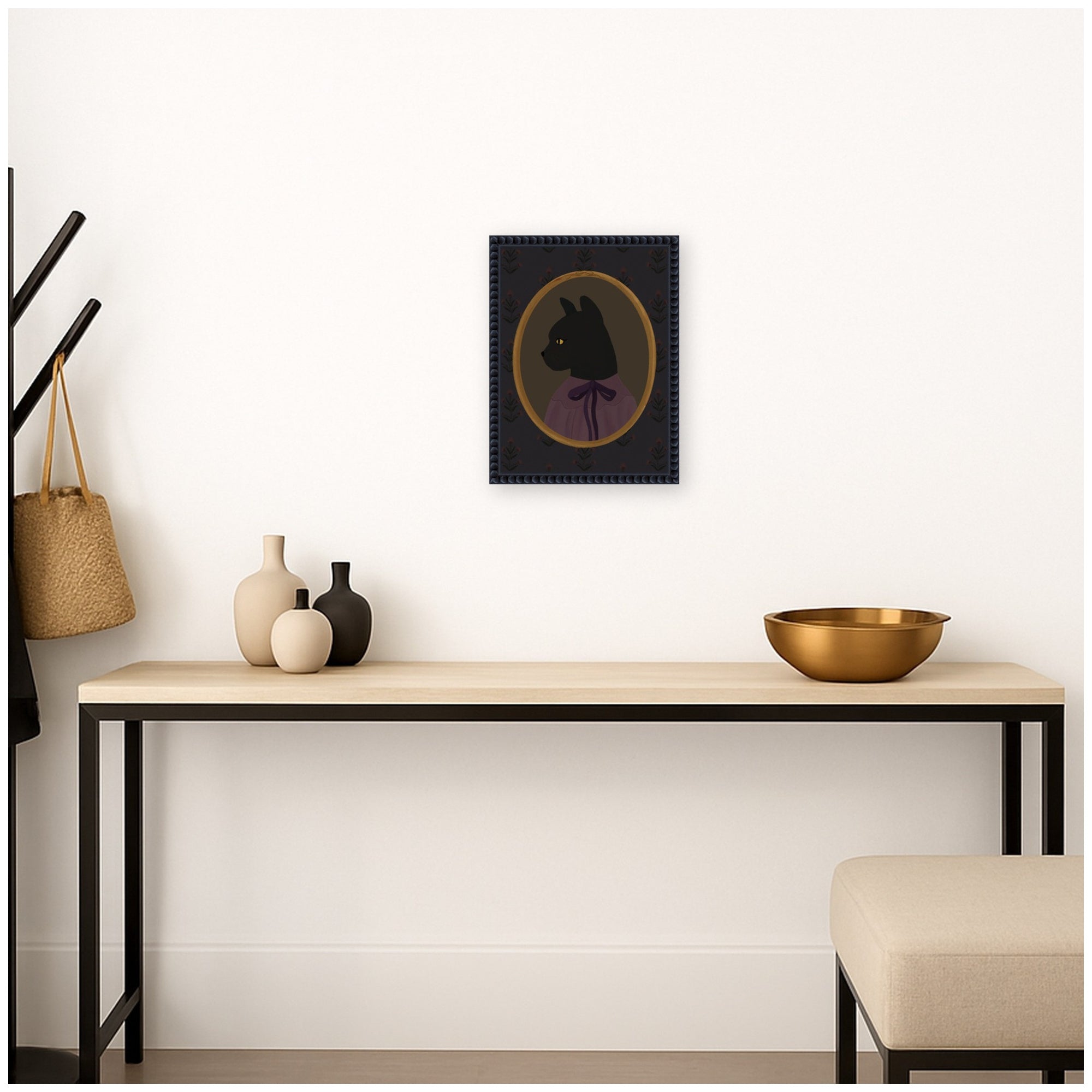 Framed Canvas 10x13 Sylvie Beaded Black 5