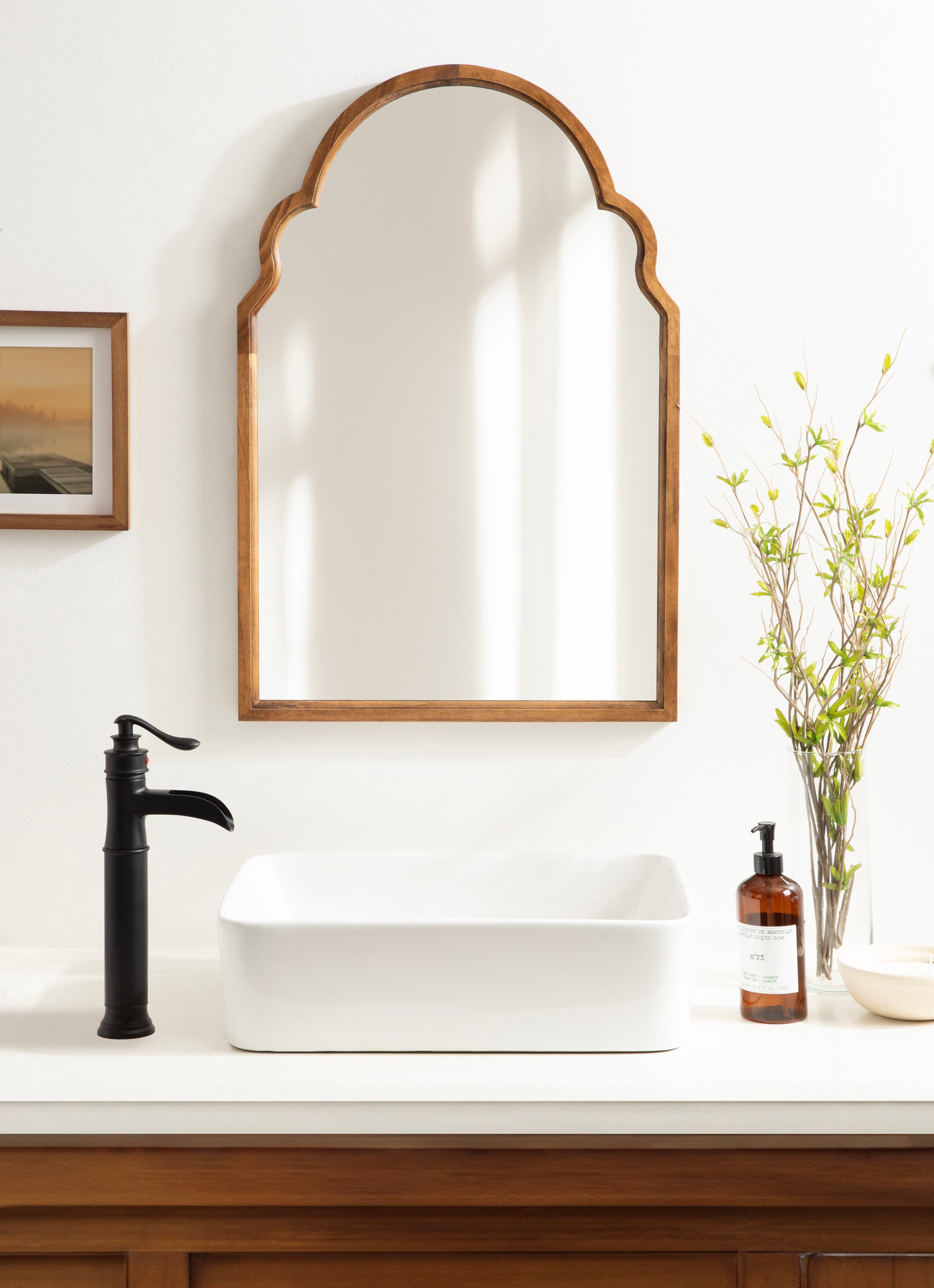 Arch Mirror Rustic Brown 20x30 6