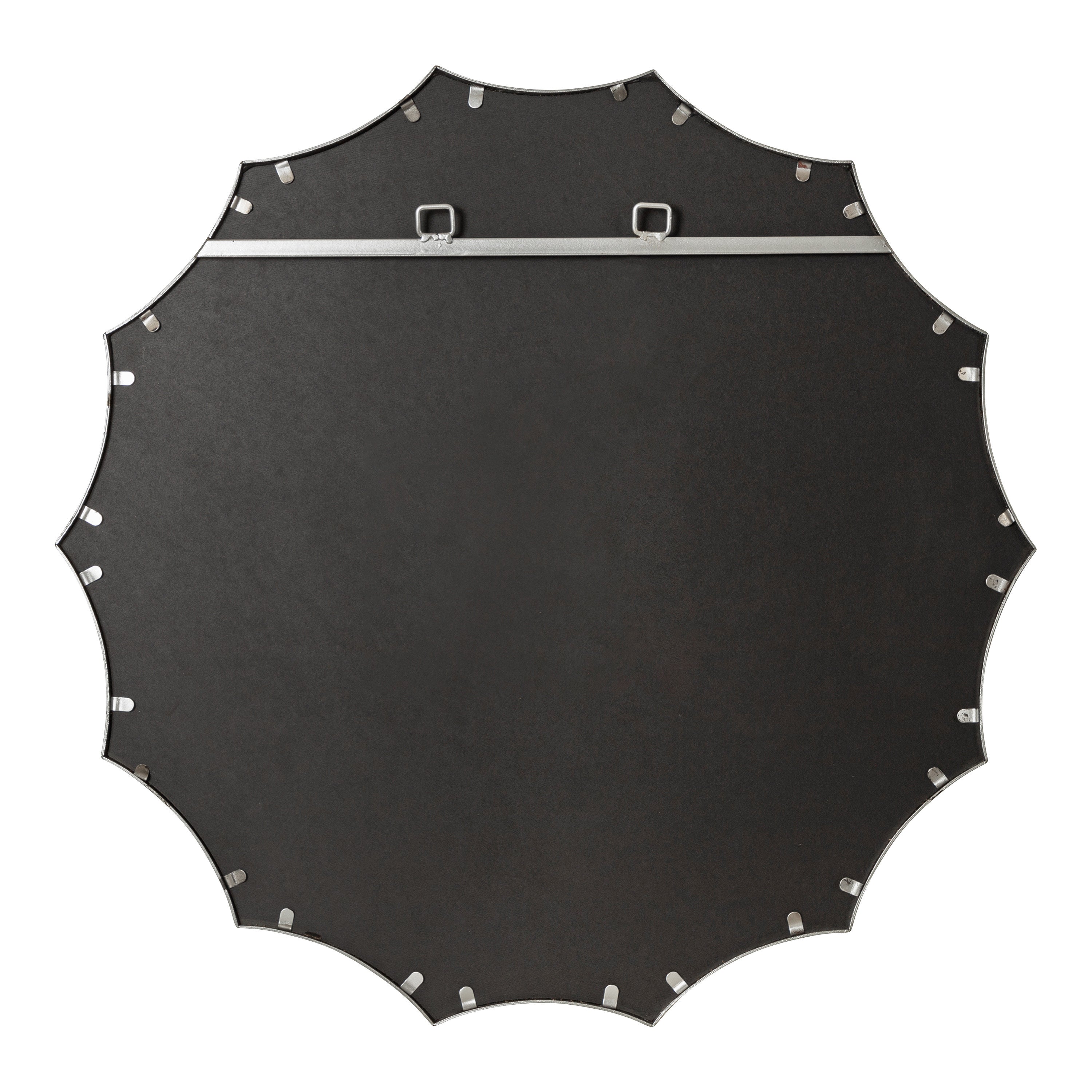Lalina Scalloped Round Framed Accent Mirror