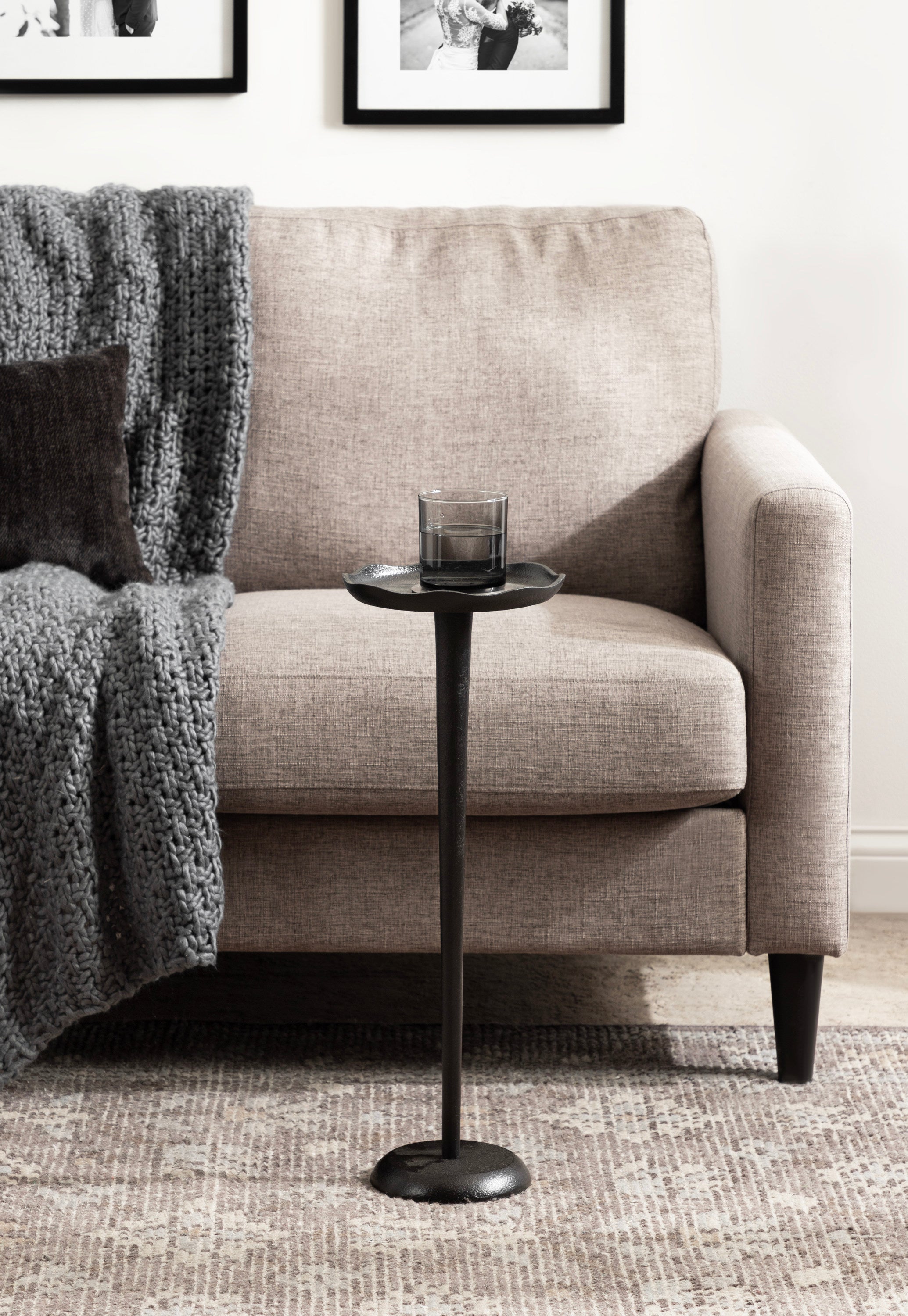 Drink Table Black 8x8x22 6