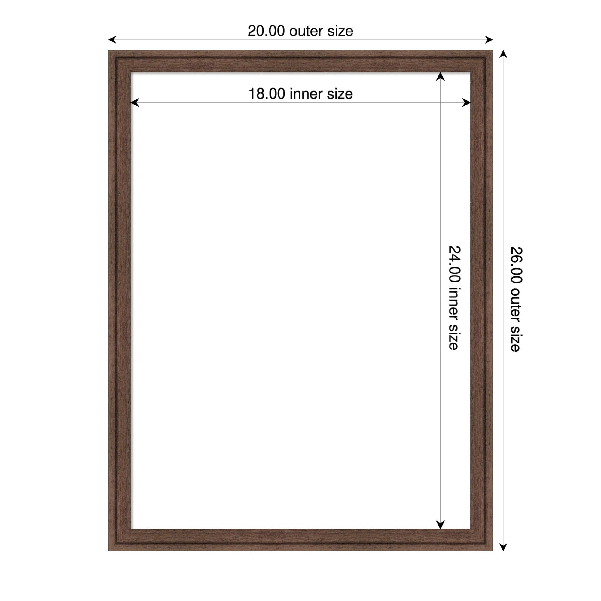 Dry Erase Board Florence Medium Brown 20x26 2