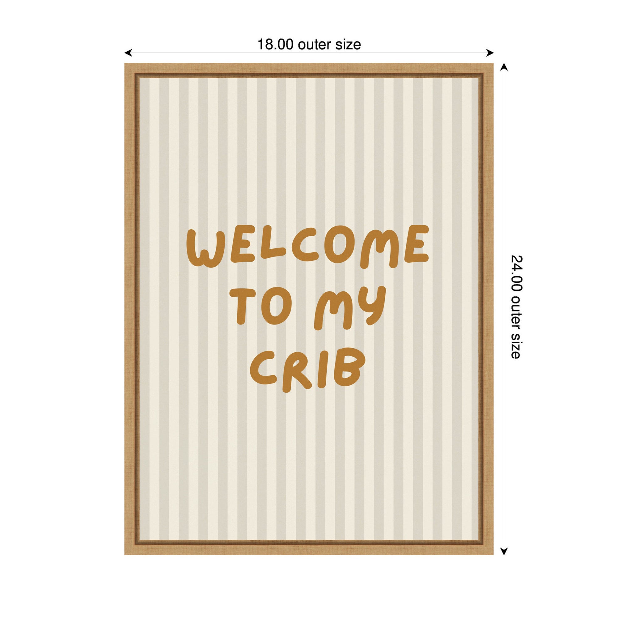 Welcome To My Crib by Laura Moss Framed Canvas Wall Art Print