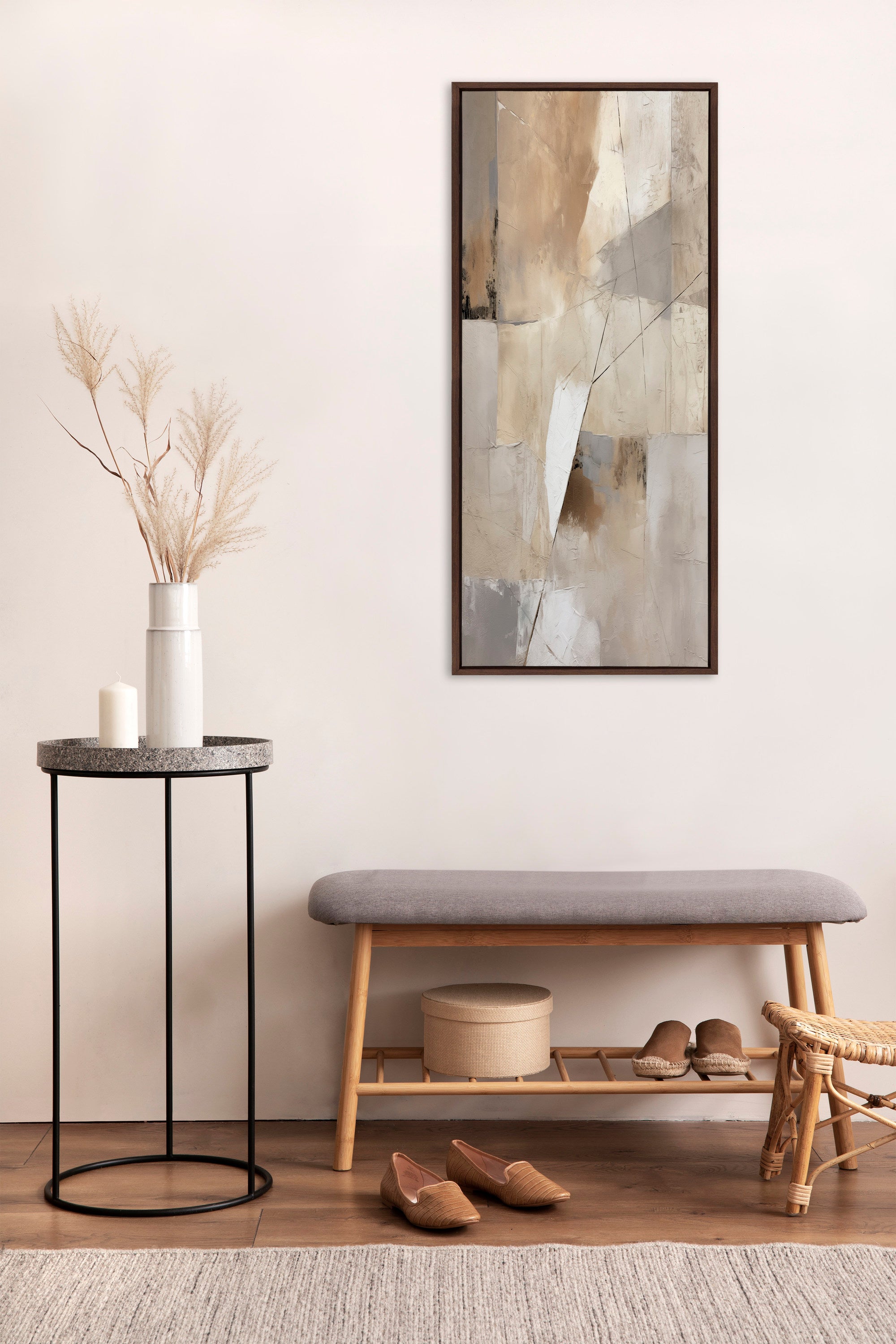 Framed Canvas 18x40 Sylvie Walnut 5