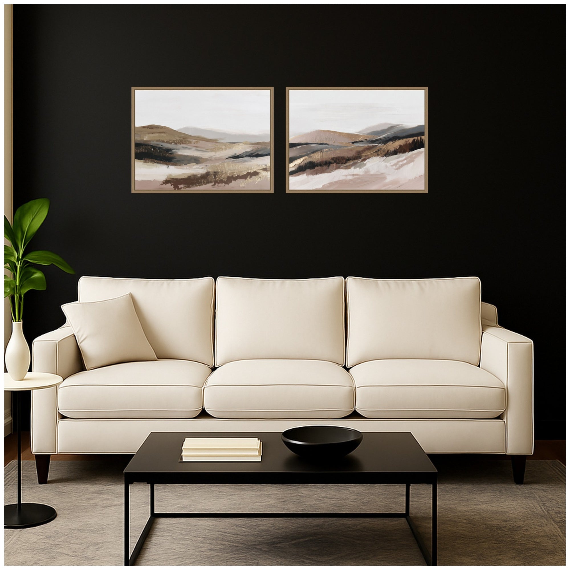 Art Set 2 Piece Set 18x24 Sylvie Dark Gold 7