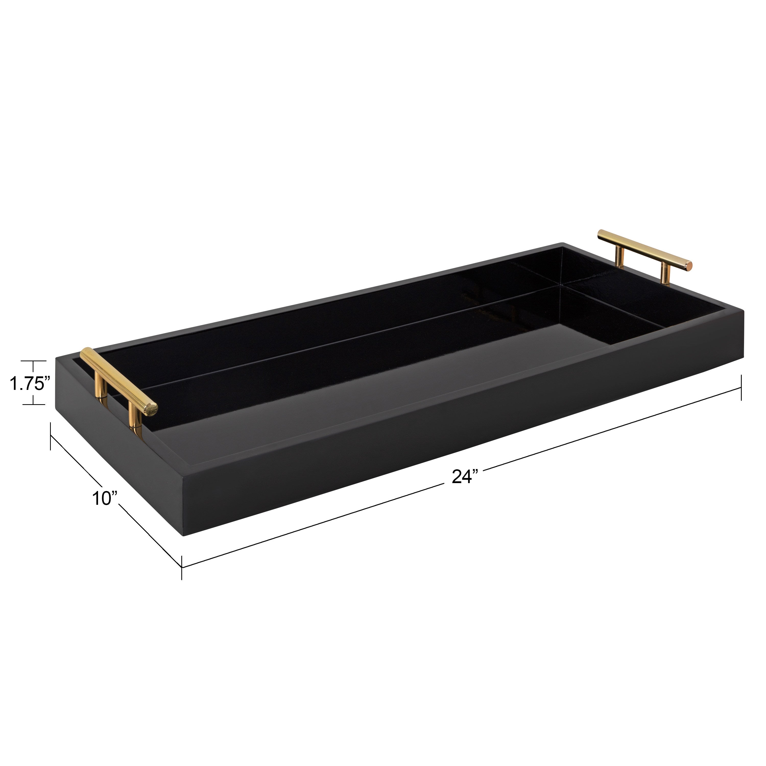 Single Tray Black 10x24 2