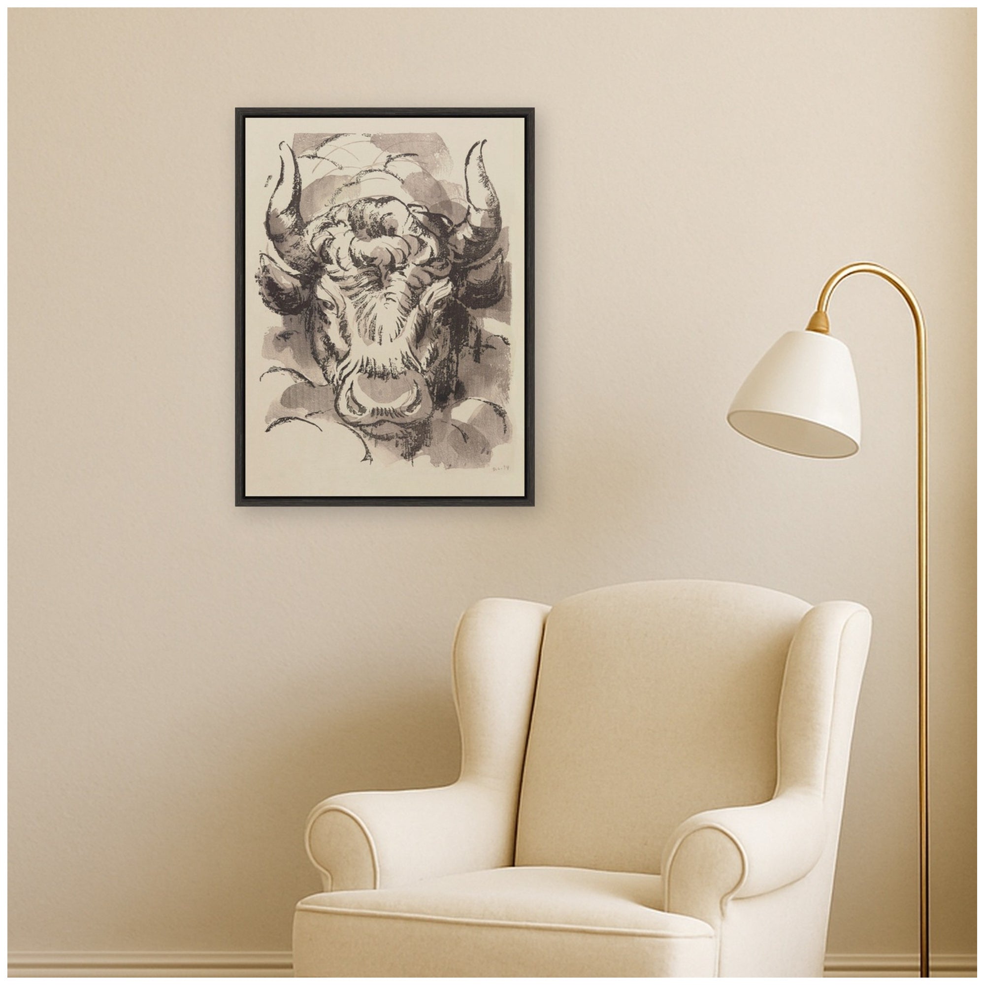 Framed Canvas 18x24 Sylvie Dark Grey 6