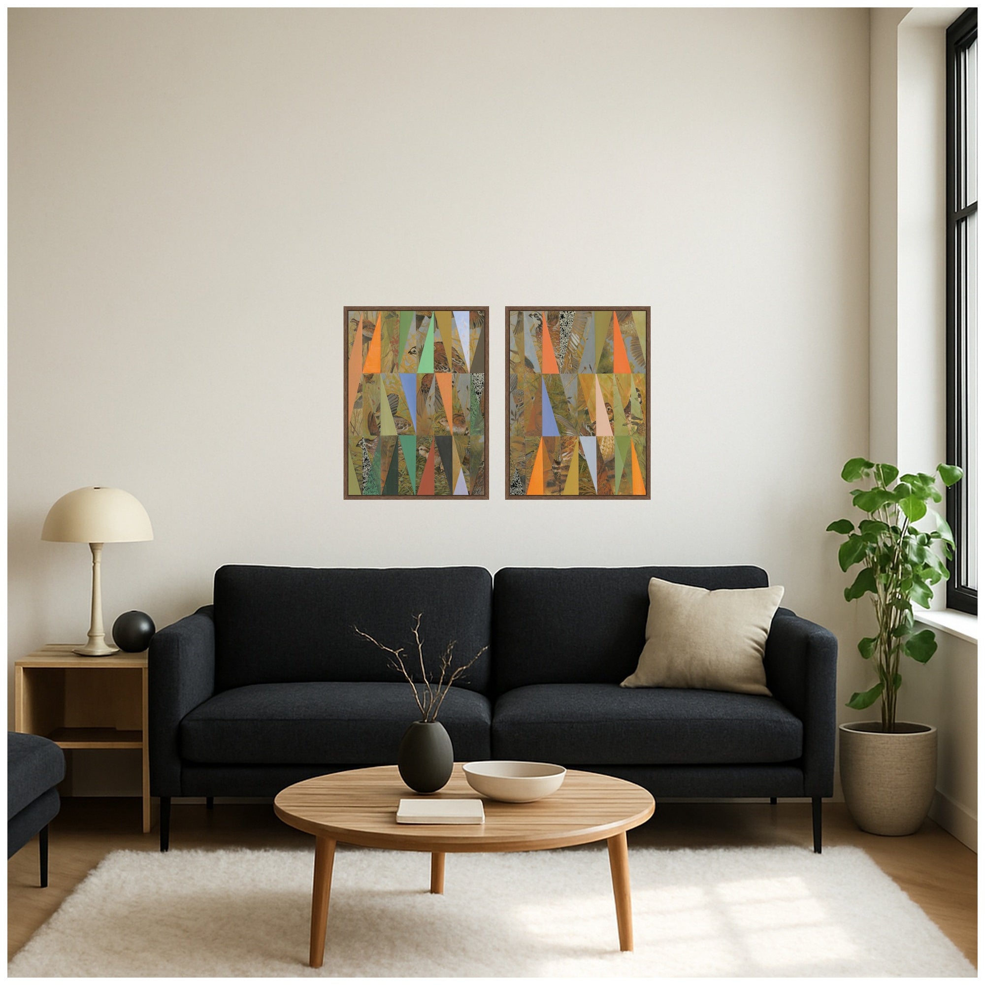 Art Set 2 Piece Set 18x24 Sylvie Walnut 6