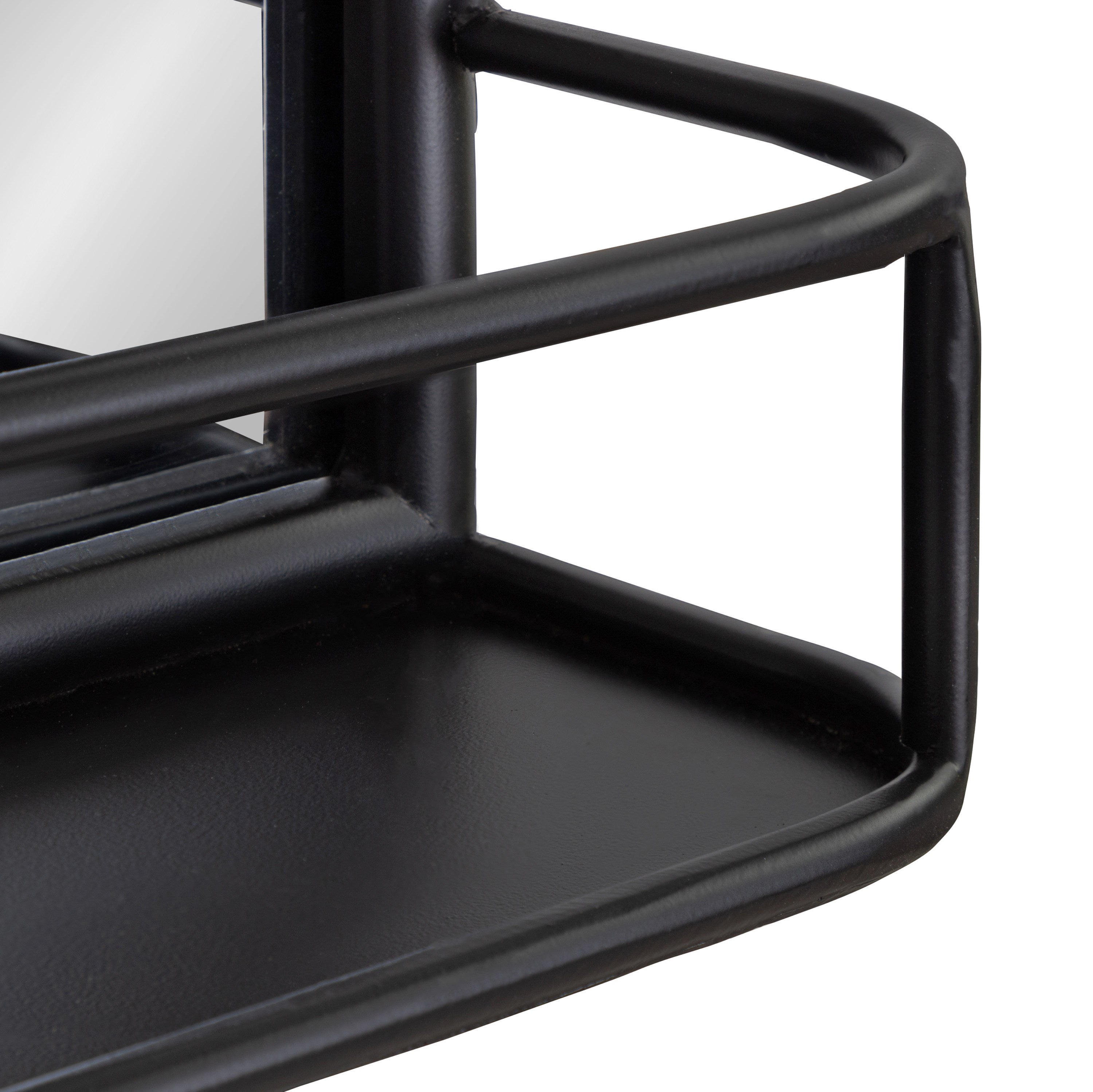 Estero Metal Framed Arch Wall Mirror with Shelf