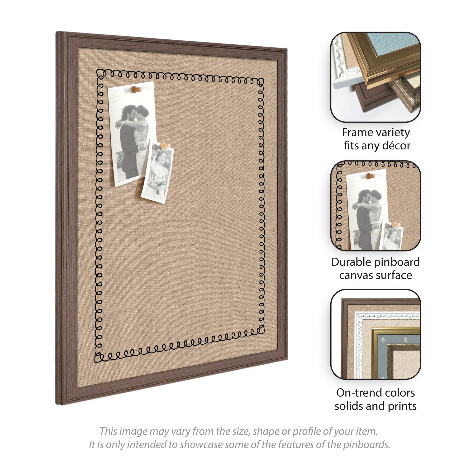 Pinboard Lucie Black 17x41 5
