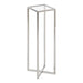 Side Table Clear Silver 7x7x21 1