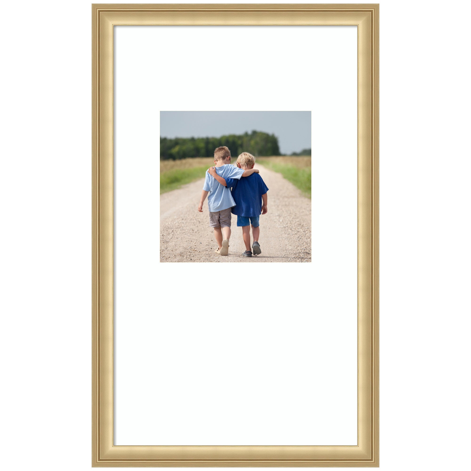 Wall Frame Florence Gold 13x22 matted to 8x8 1