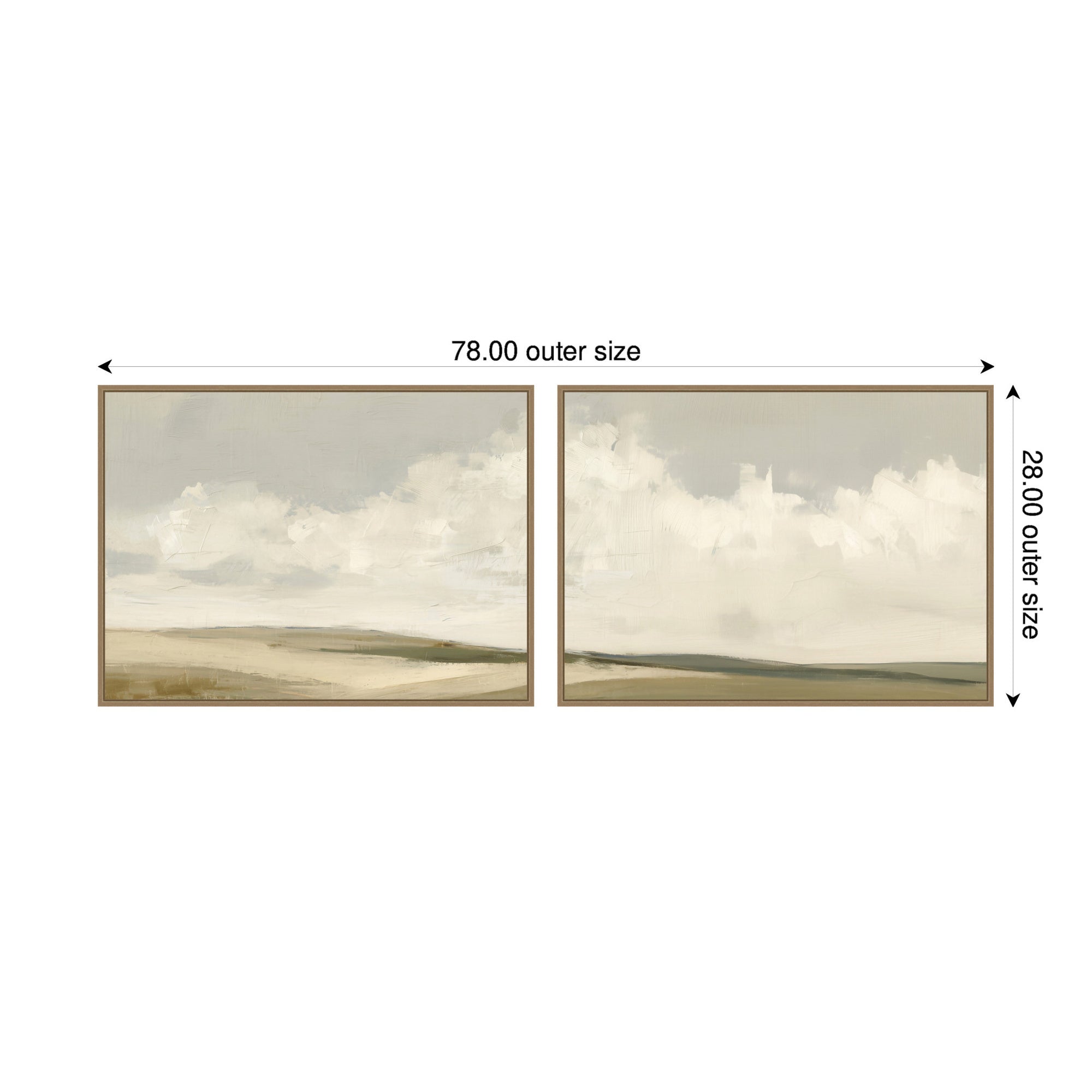 Framed Canvas Sylvie Dark Gold 2 Piece Set 28x38 2