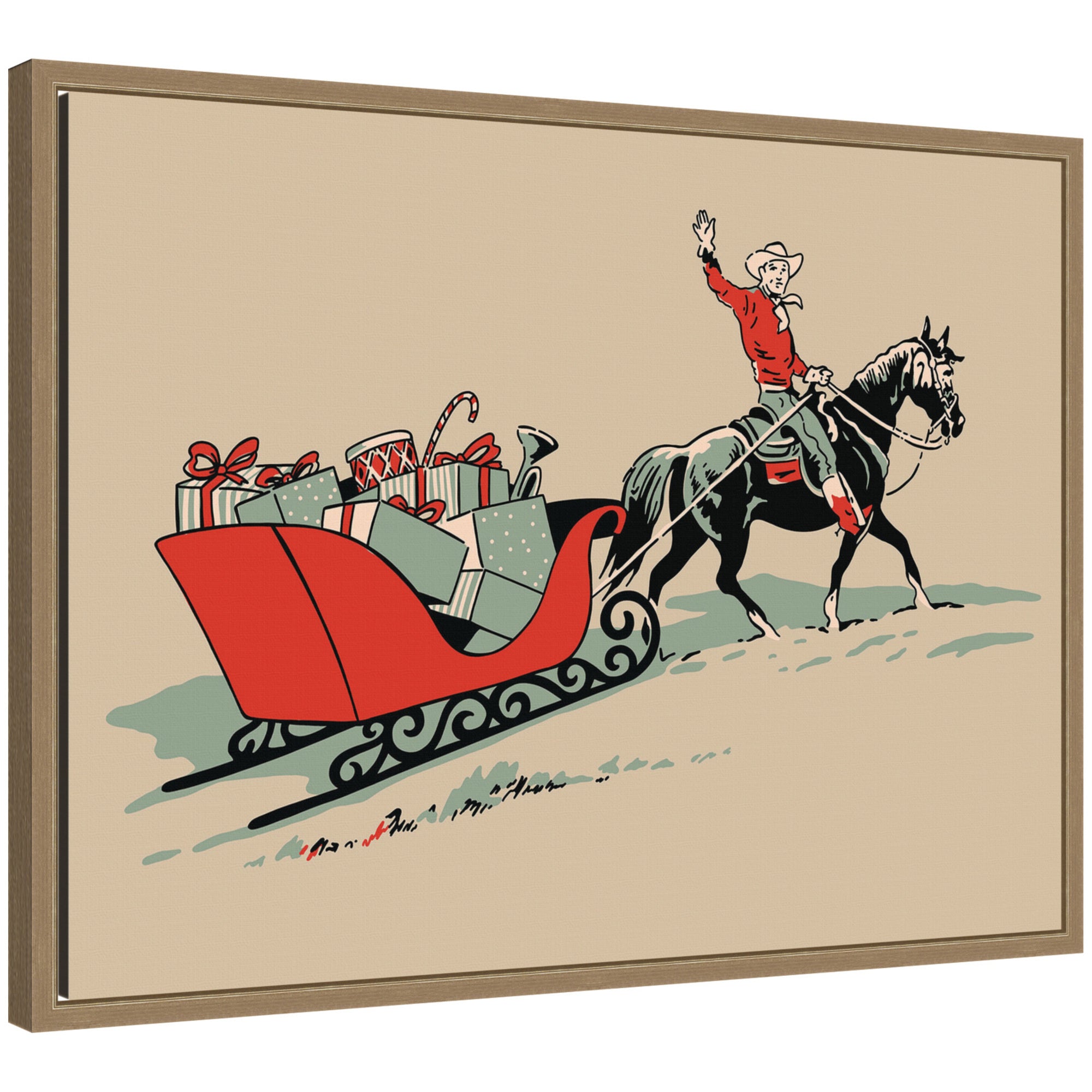 Framed Canvas Sylvie Dark Gold 24x18 1