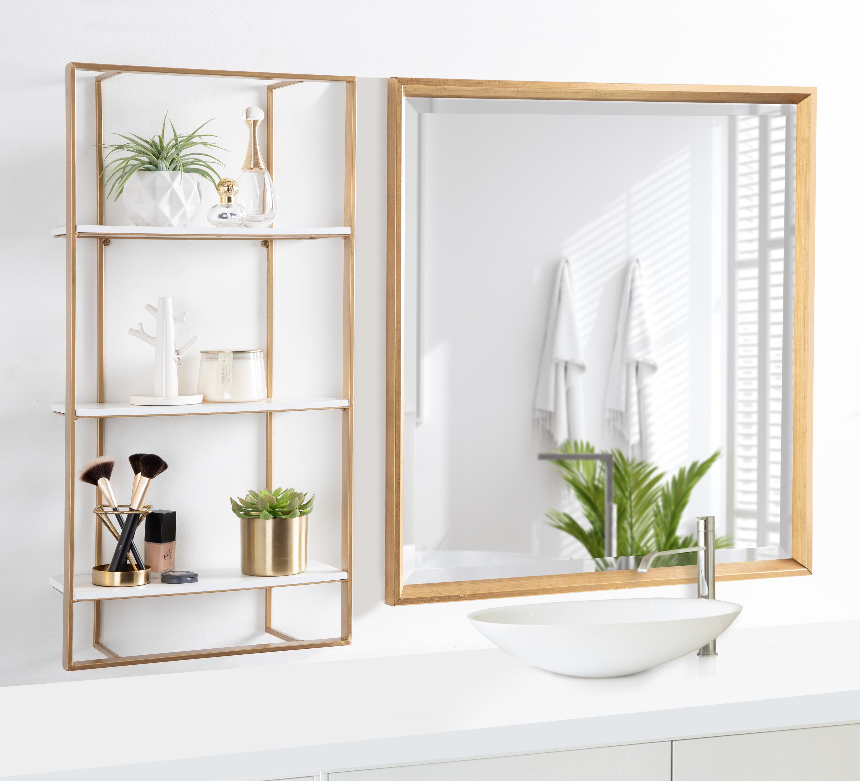 Accent Shelf 15x32 White Gold 7