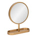 Tabletop Mirror Gold 17x21 1