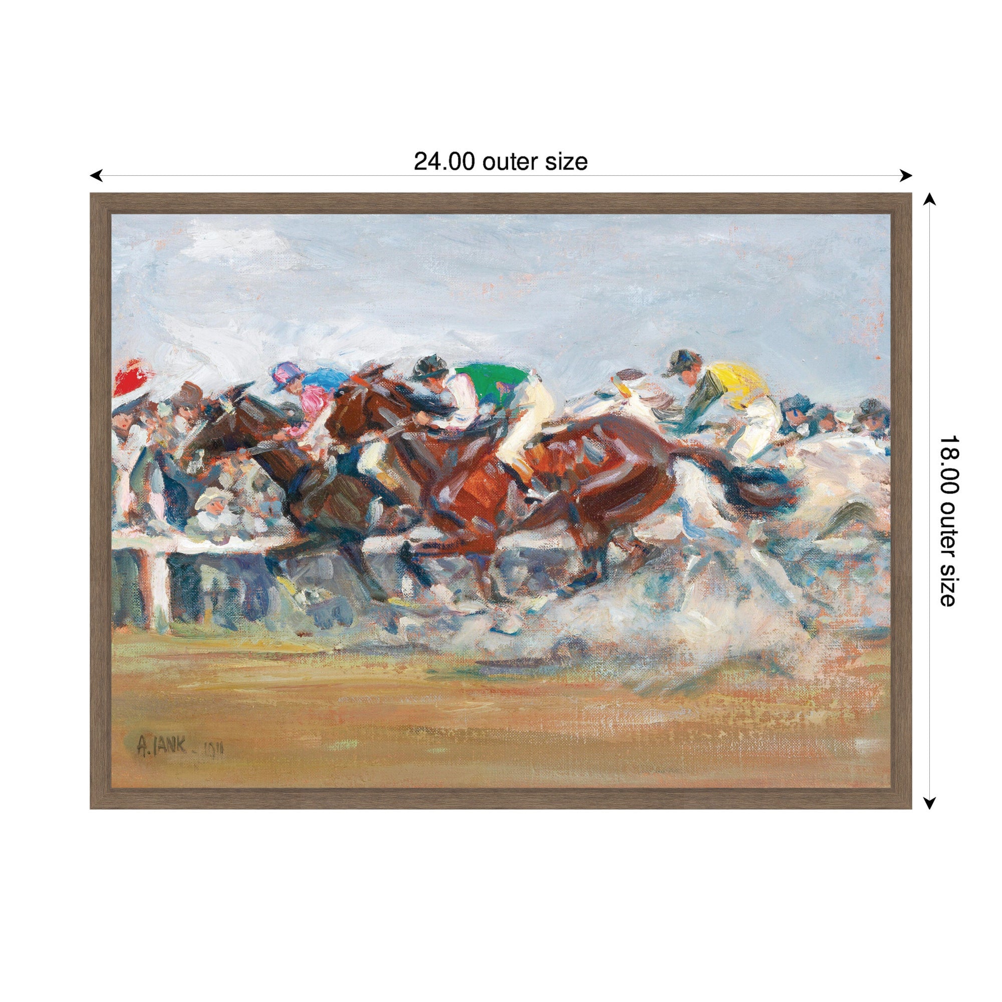 Framed Canvas 24 x 18 Sylvie Walnut 2