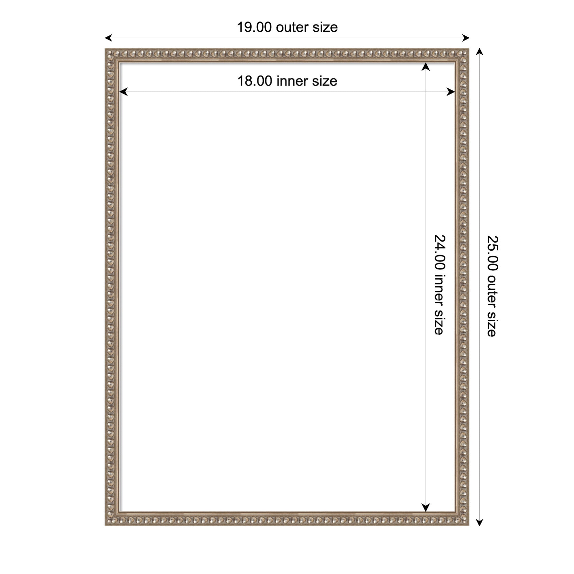 Dry Erase Board Bradford Bead Silver 19x25 2