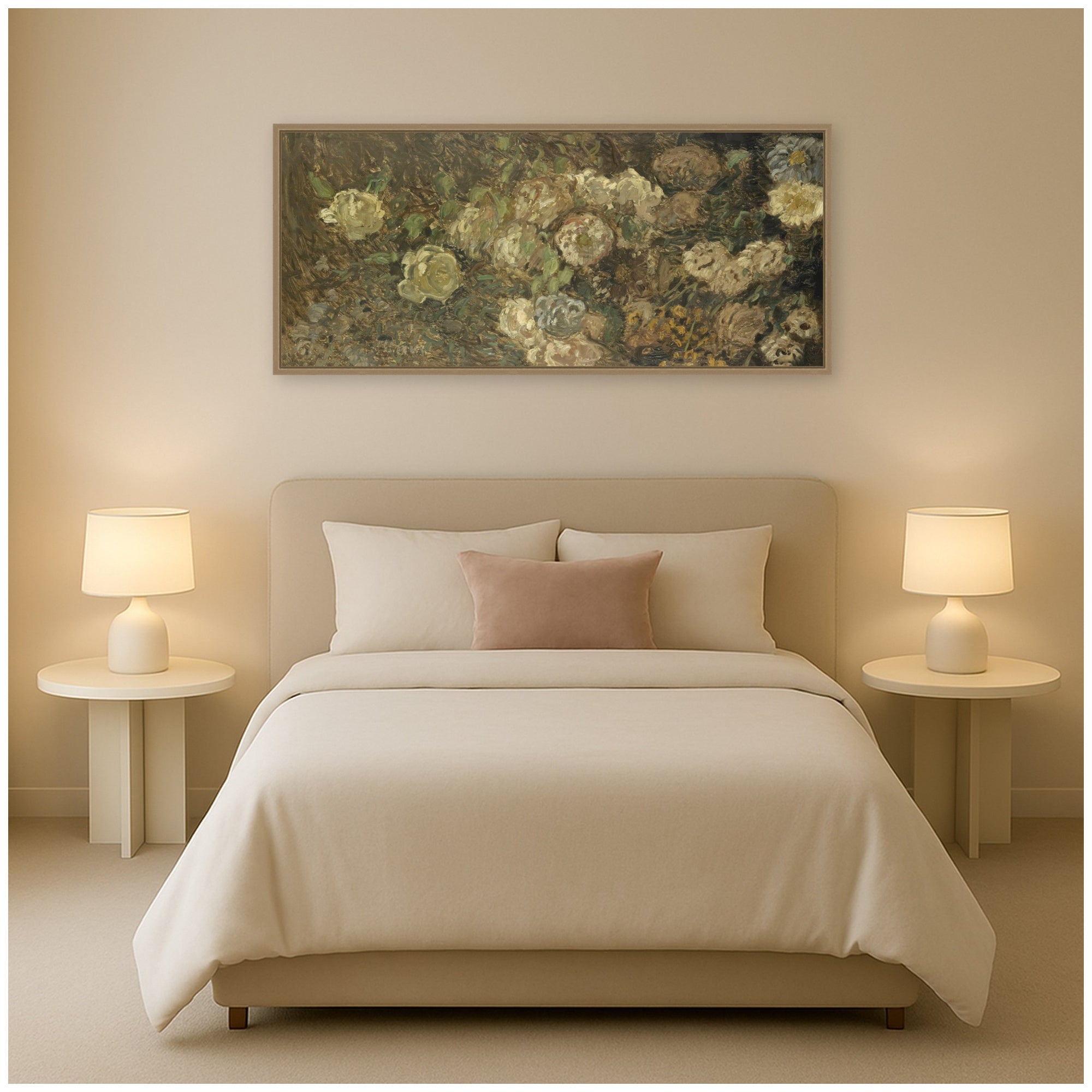 Framed Canvas 40x18 Sylvie Dark Gold 6
