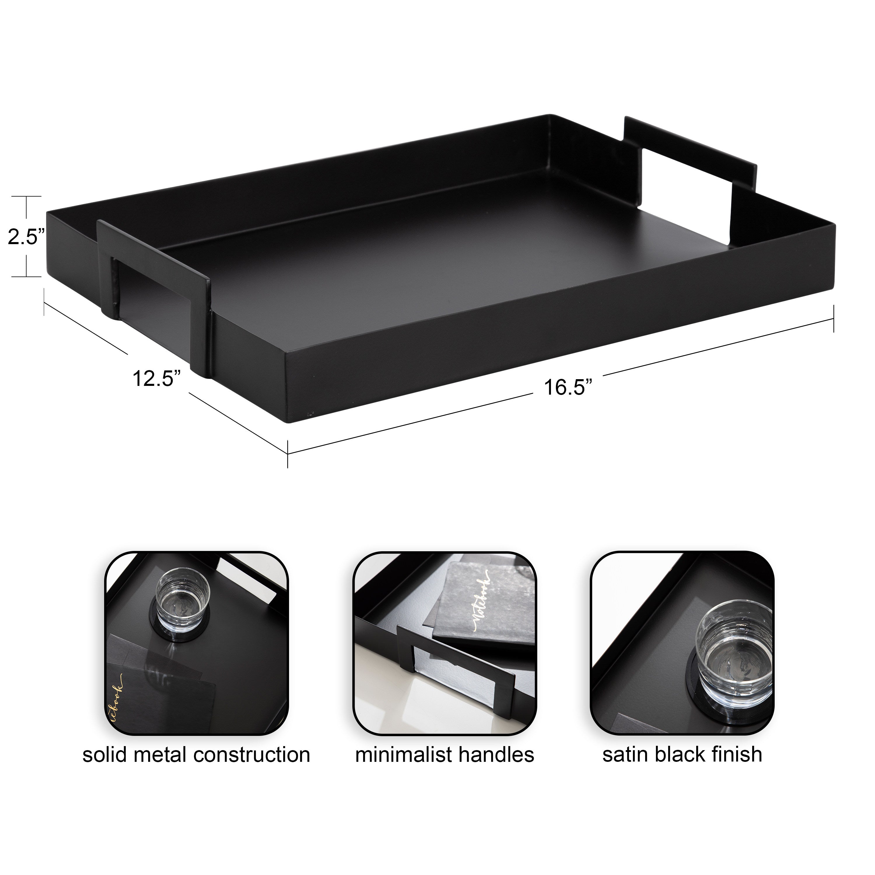 Single Tray 17x13 Black 2