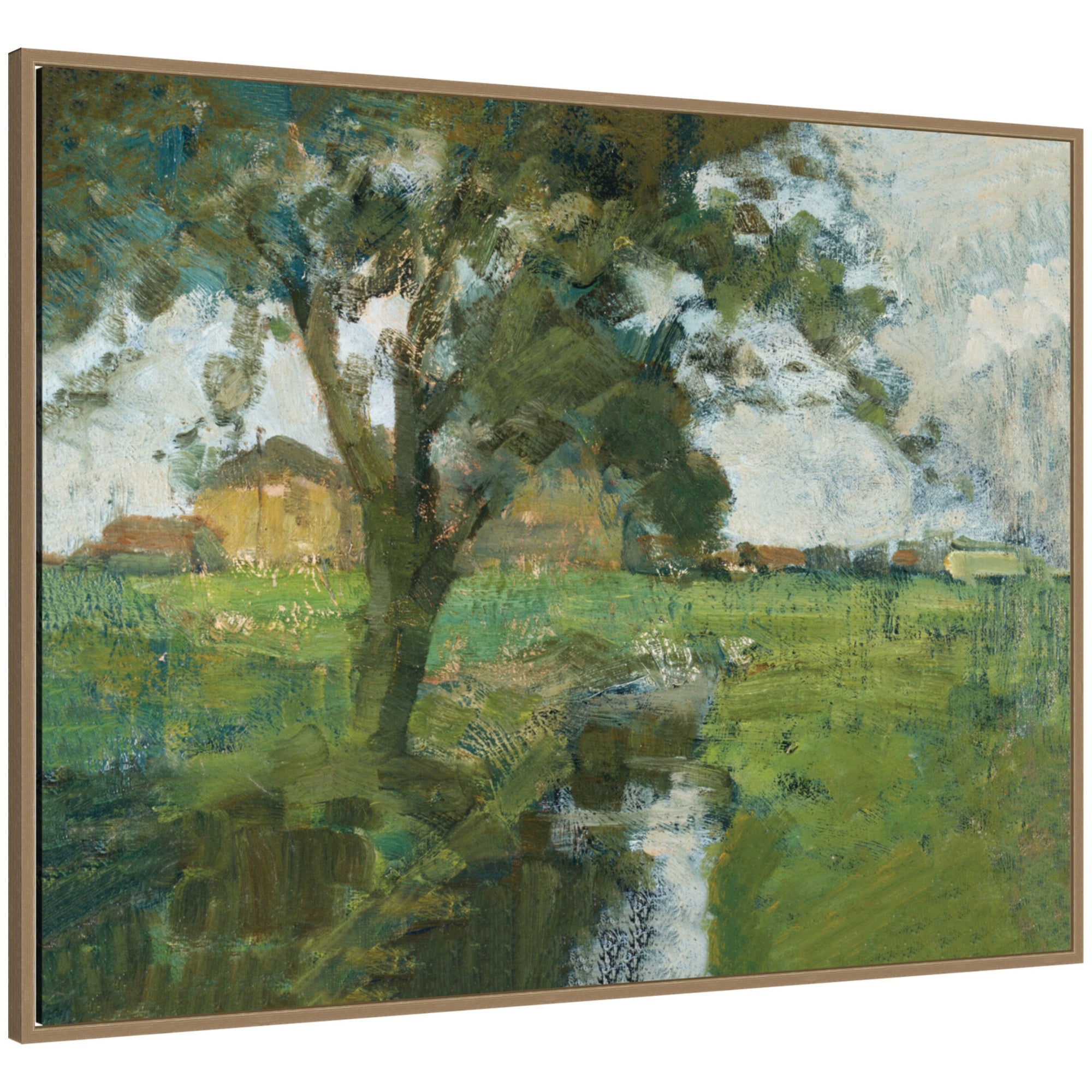 Framed Canvas 42x32 Sylvie Dark Gold 1
