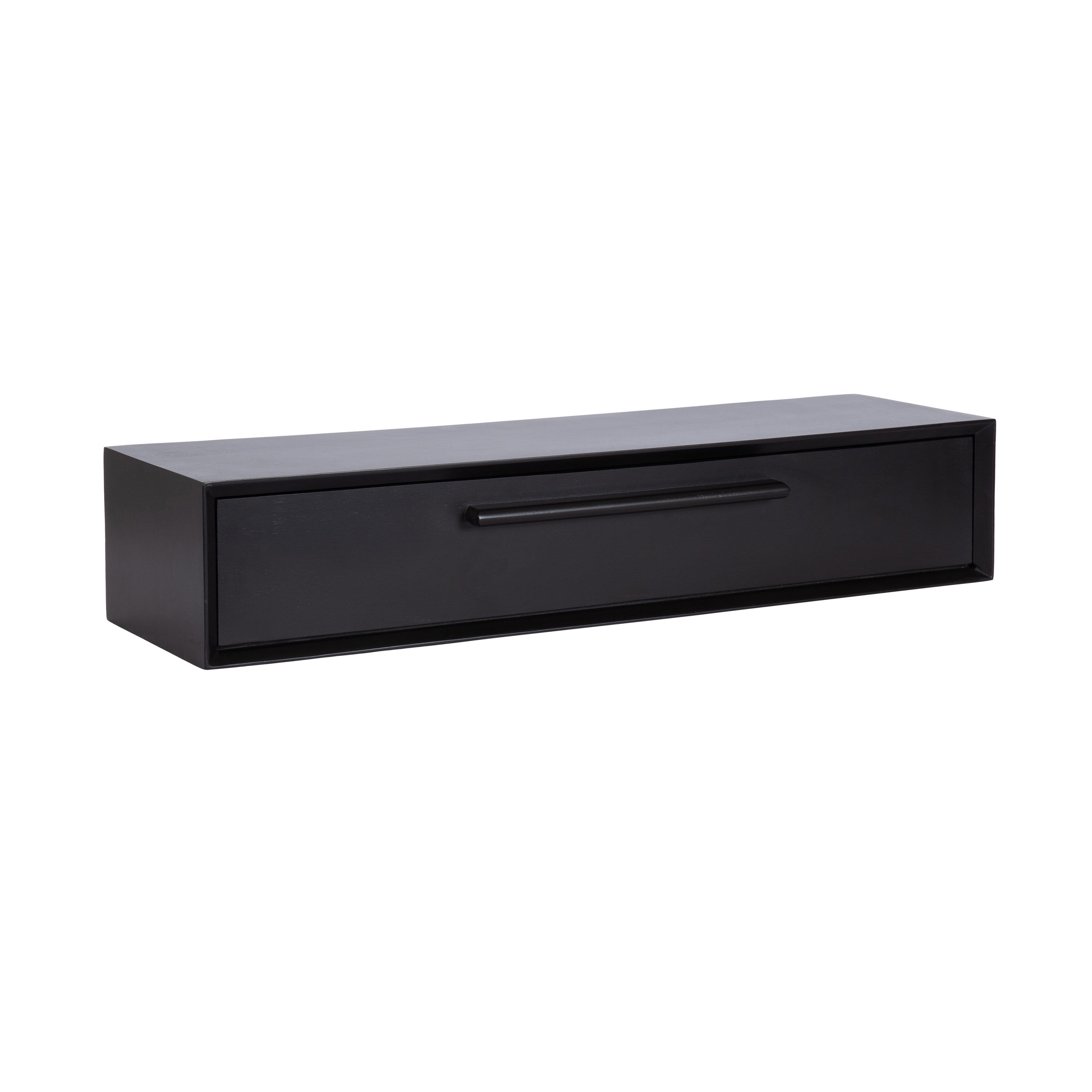 Floating Console Table Black 30x9x6 1