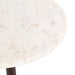 Side Table White Dark Brown 14x14x24 5