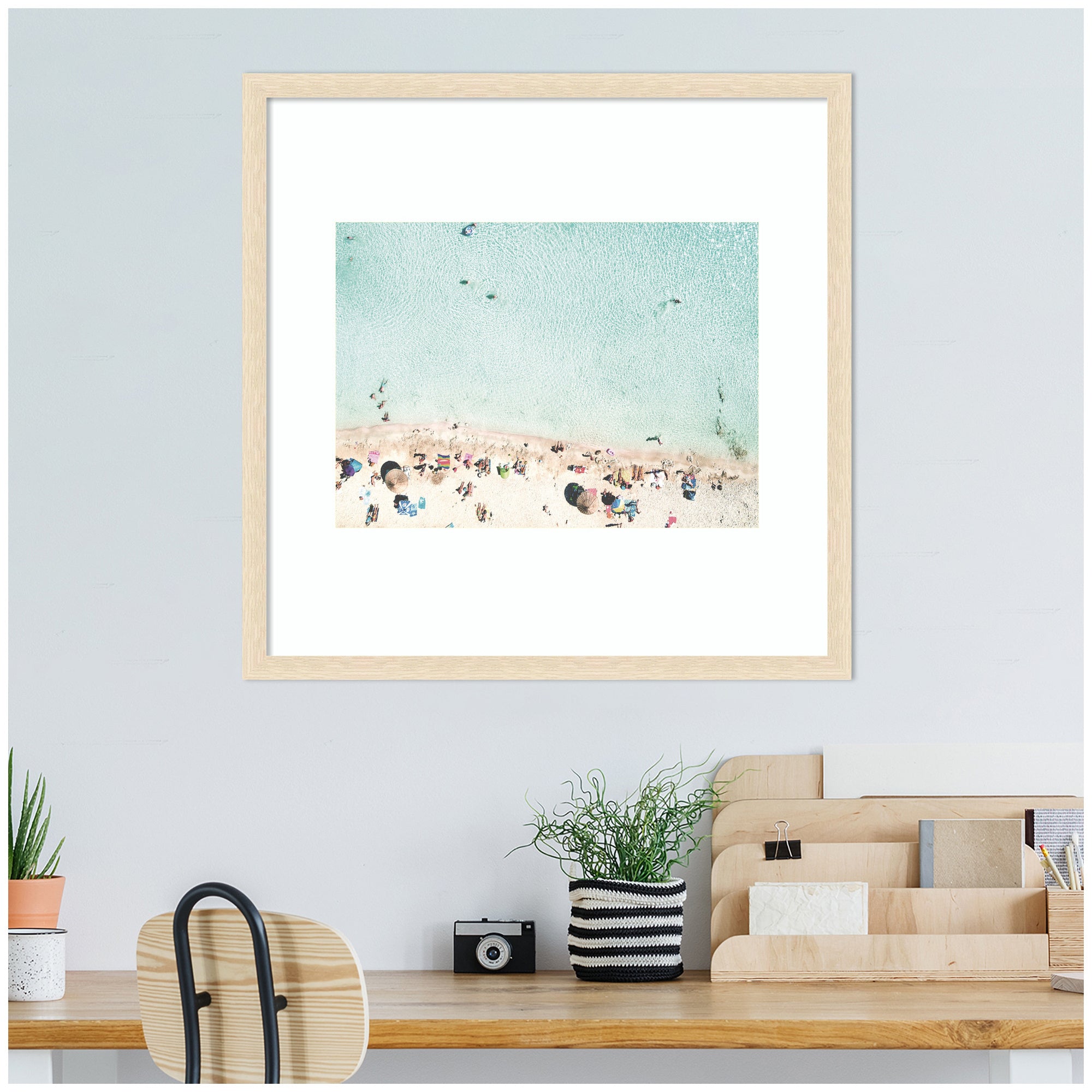 Turquoise Beach from Above No. 2 by Amy Peterson Framed Wall Art Print