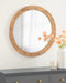 Round Mirror Brown 24x24 6