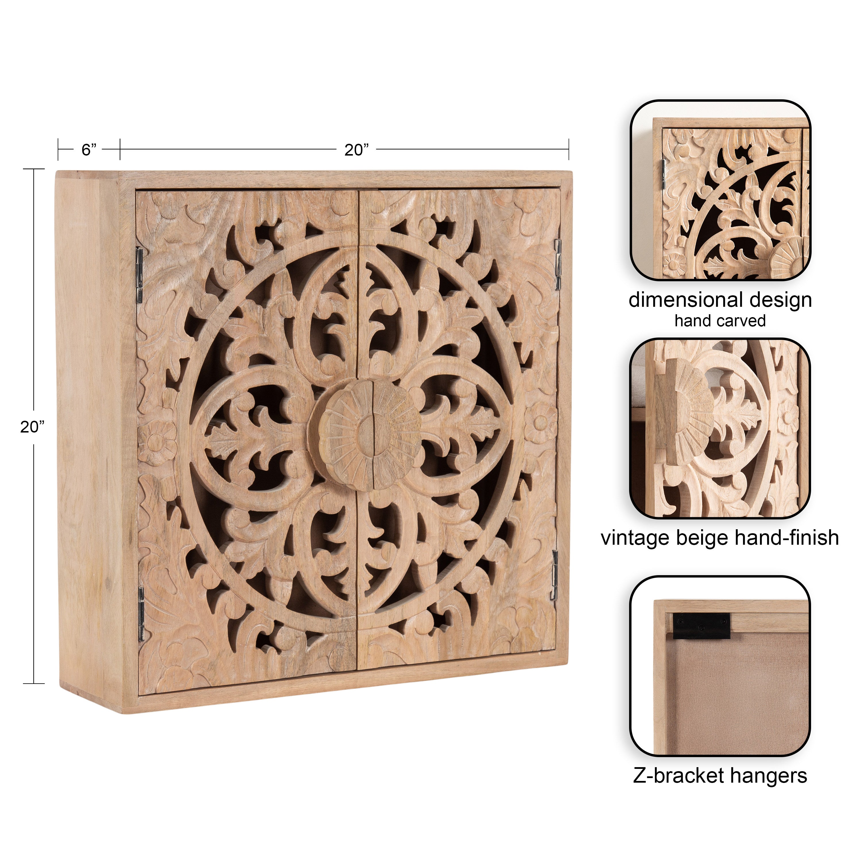 Cabinet Natural Beige 20x6x20 2