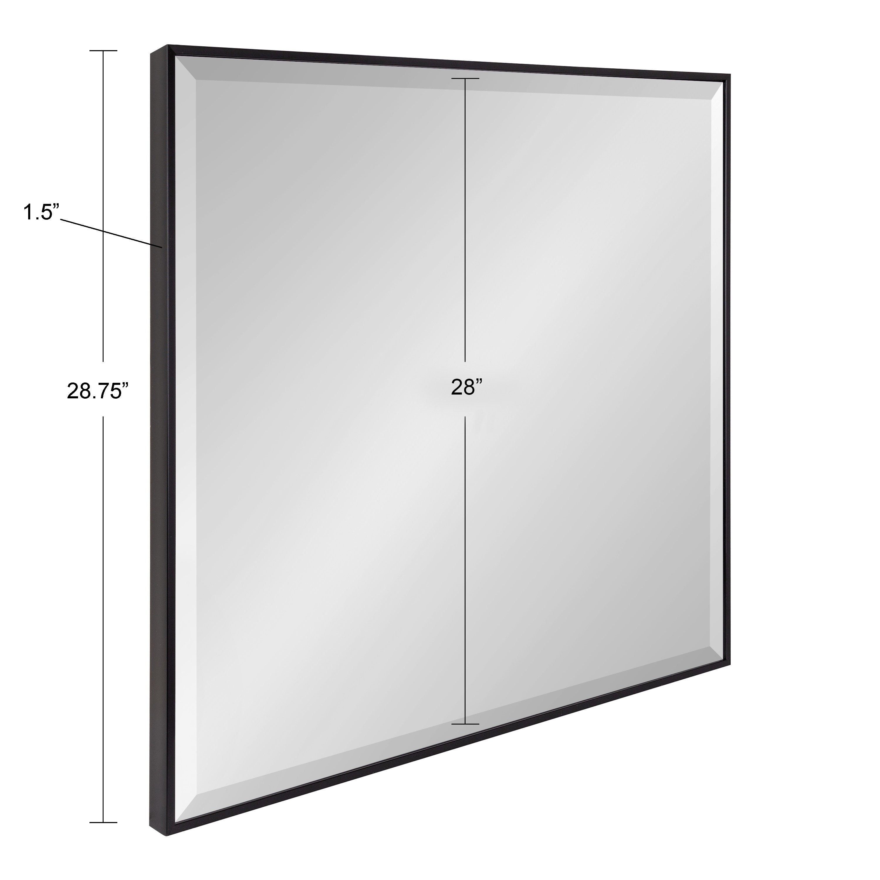 Square Mirror Black 28.75x28.75 5