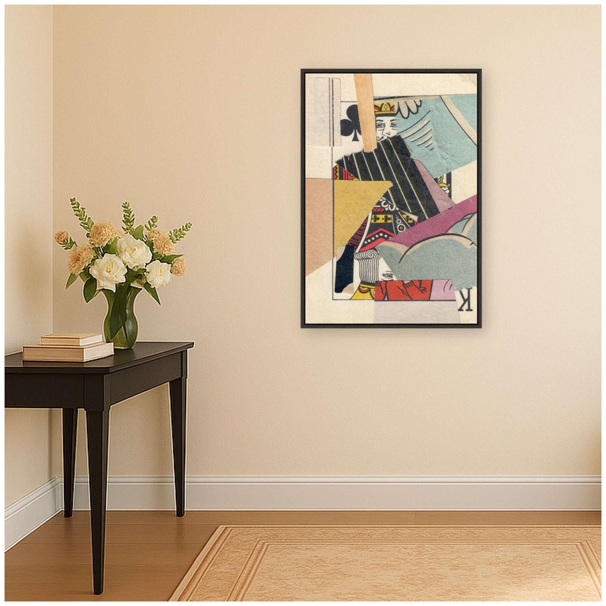 Framed Canvas Sylvie Dark Gray 23x33 5