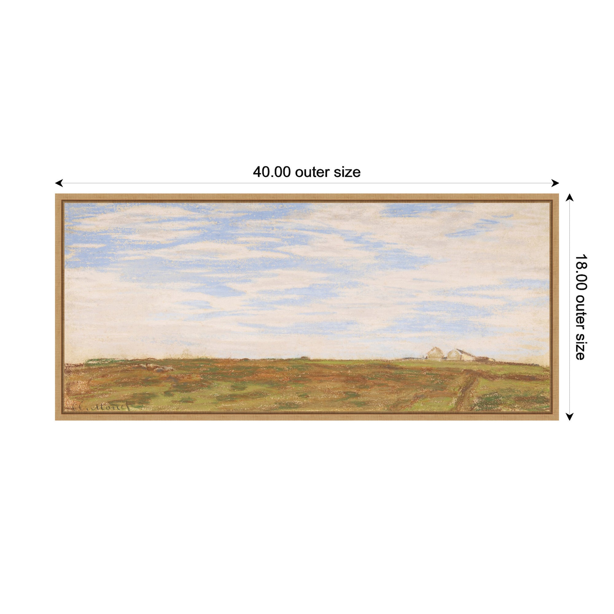 Framed Canvas 40x18 Sylvie Natural 2